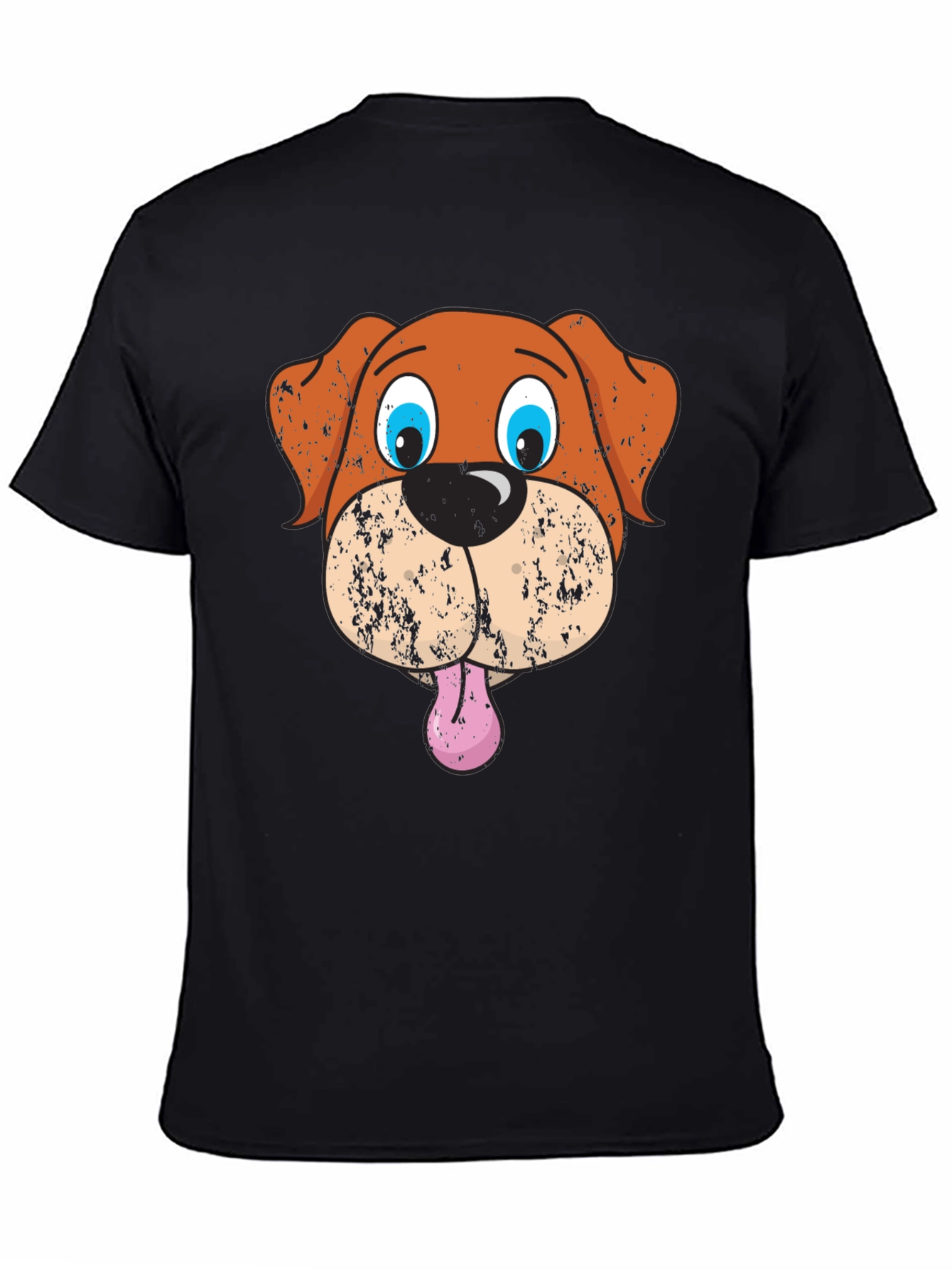 Funny Dog Graphic Black T-Shirt