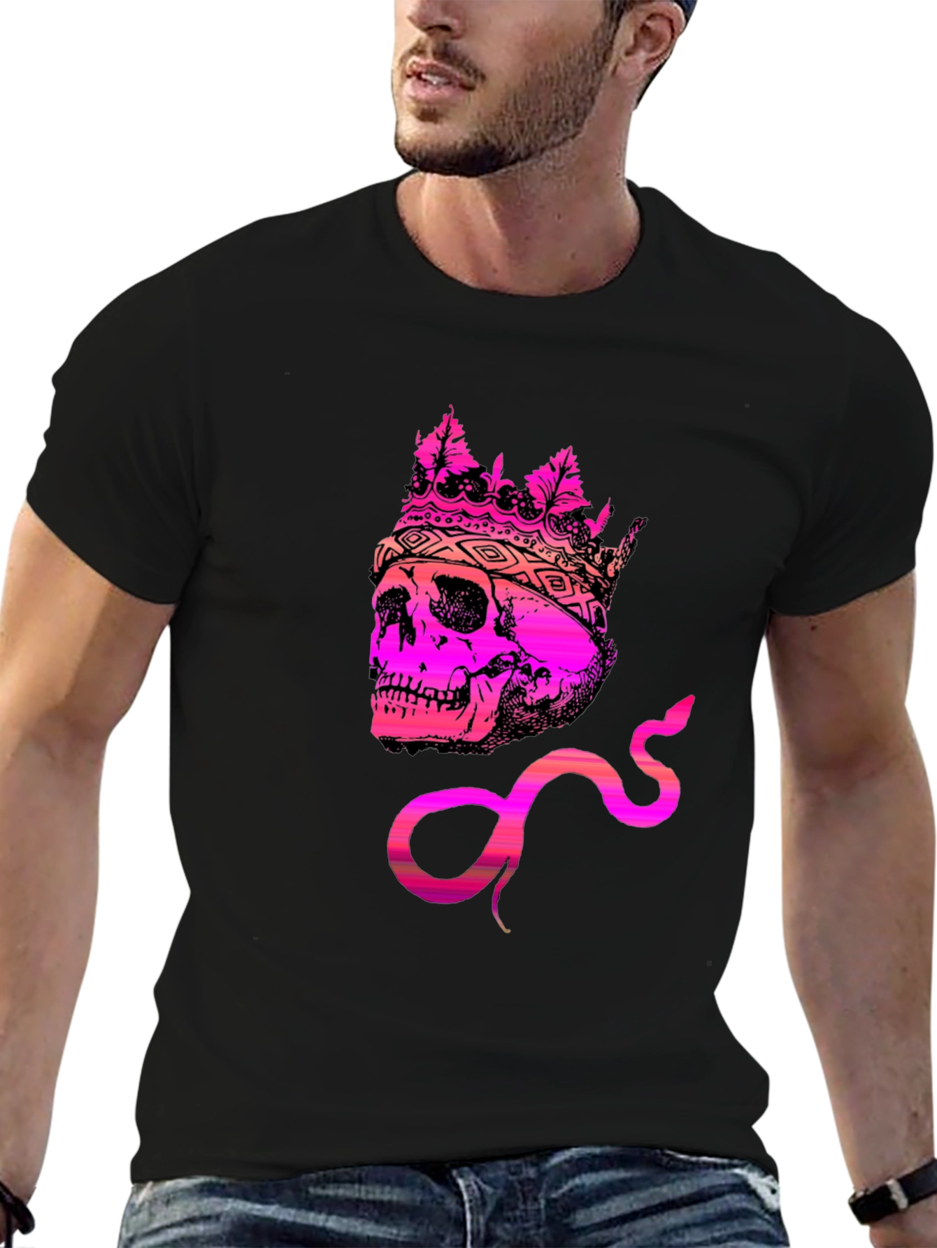 Skull King Snake Graphic Tee