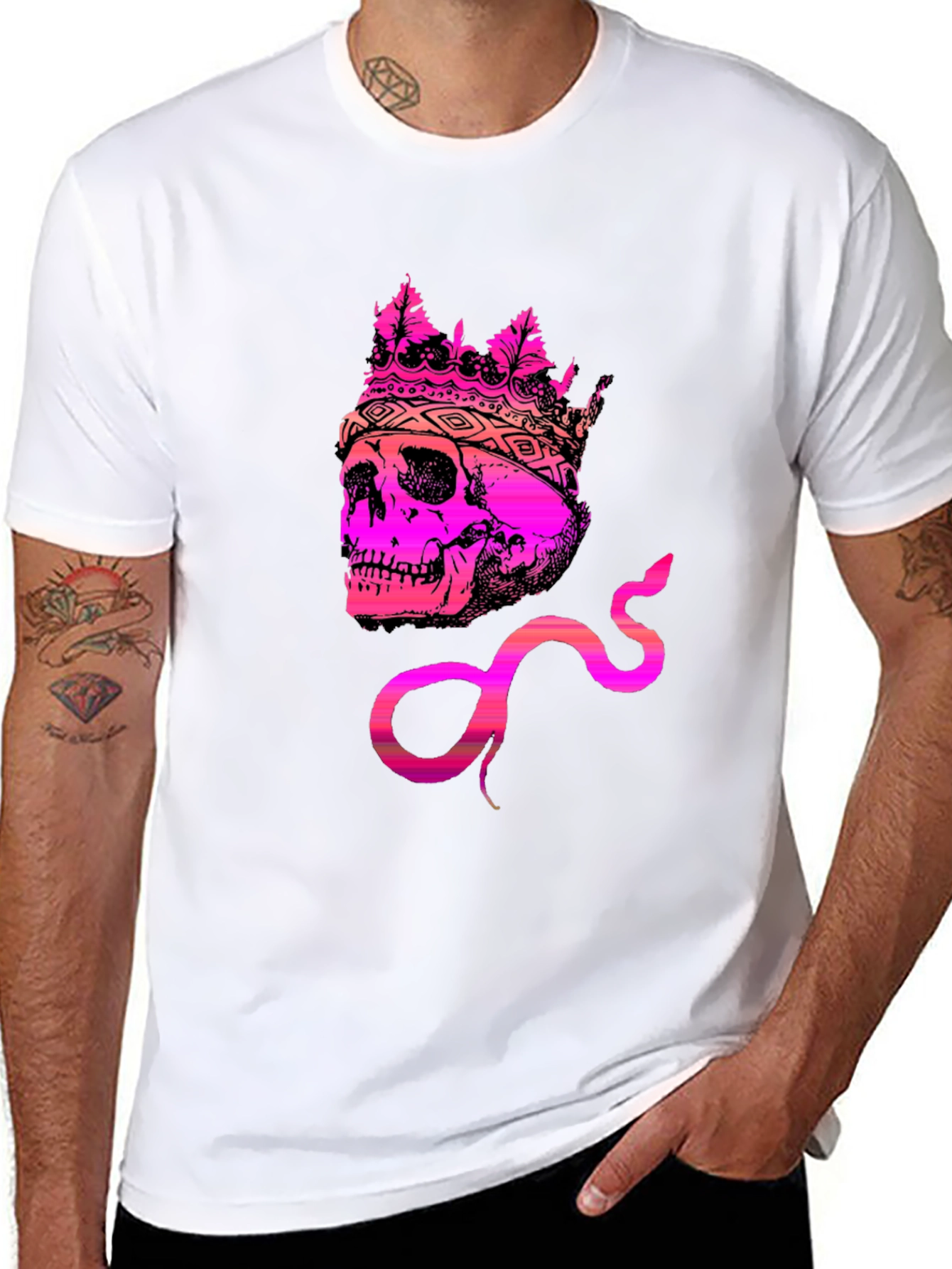 Skull King Snake Graphic Tee