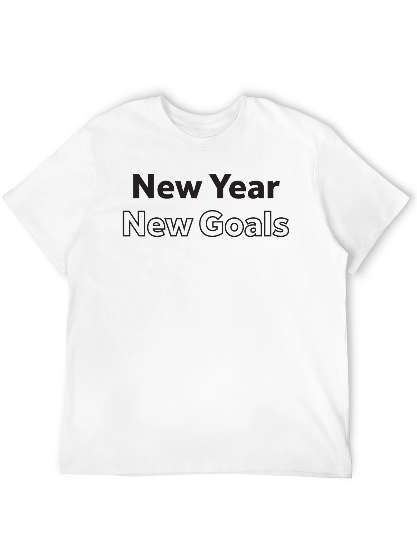 New Year New Goals Black T-Shirt