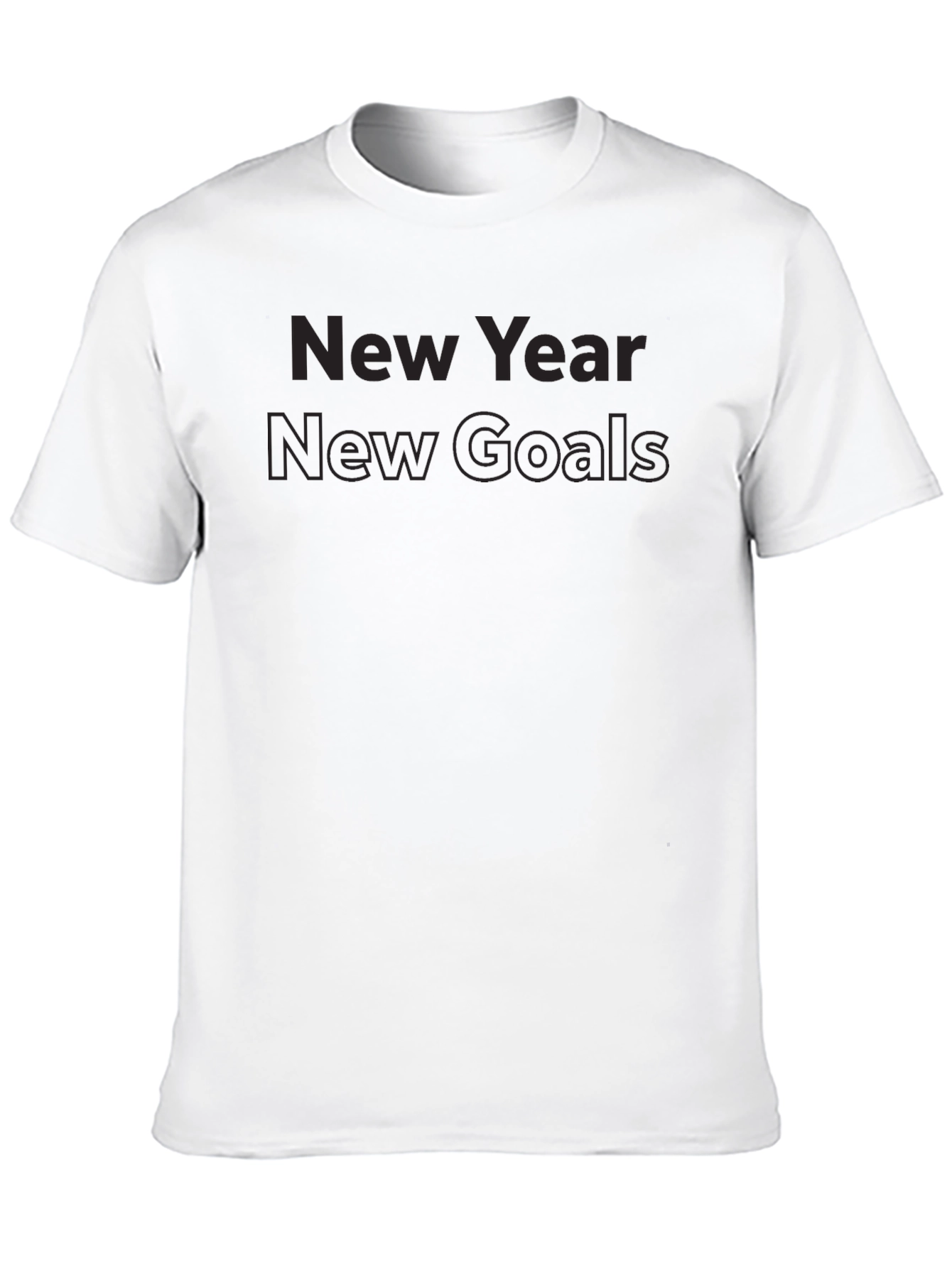 New Year New Goals Black T-Shirt