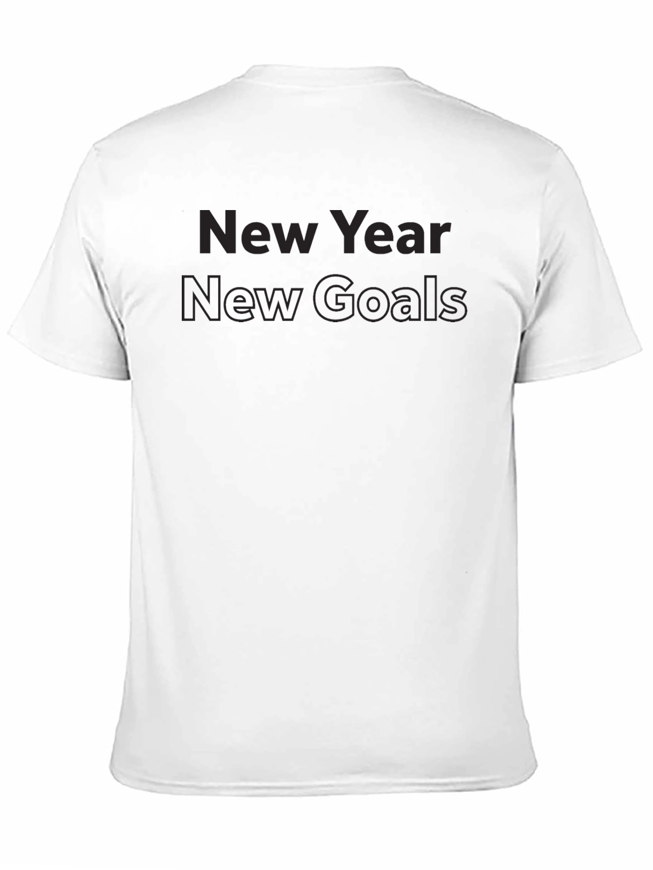 New Year New Goals Black T-Shirt