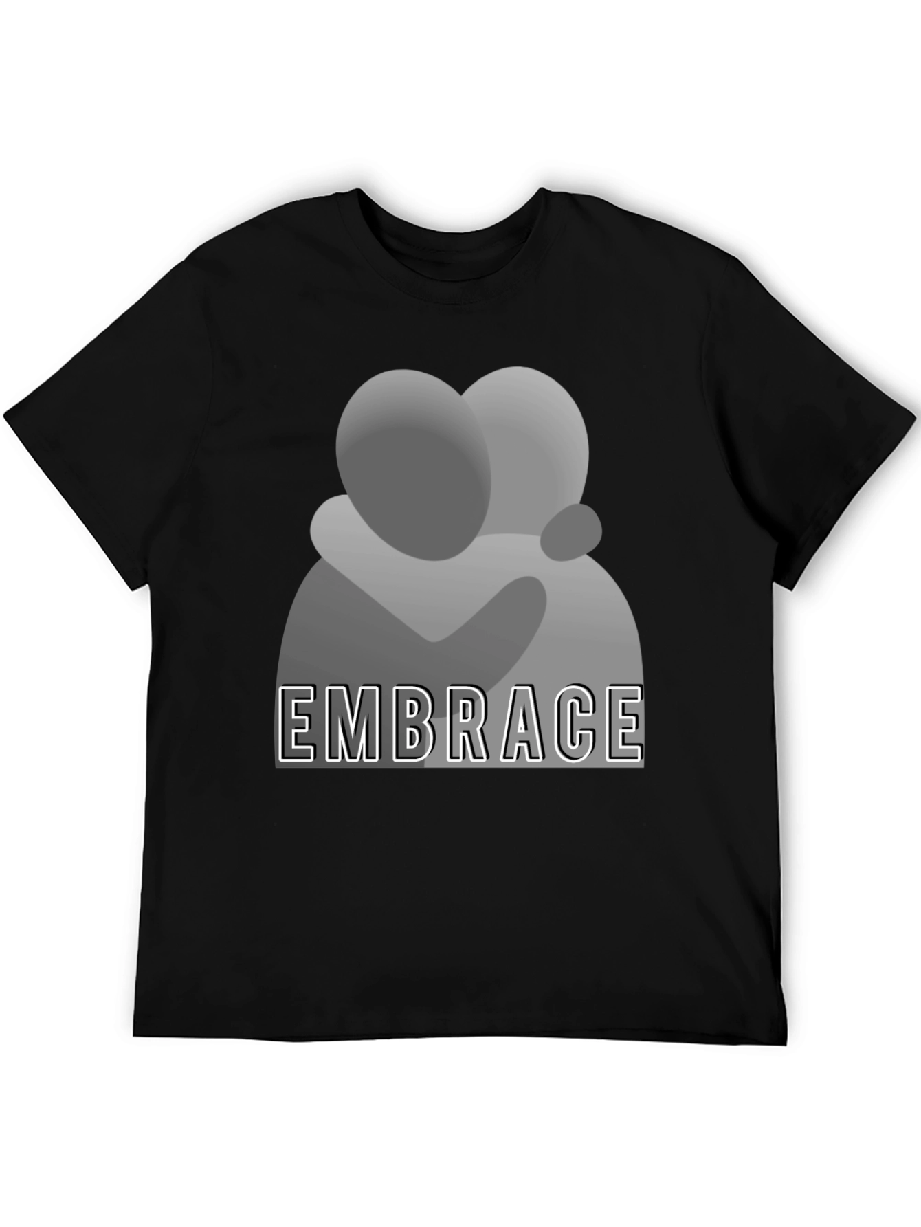 Embrace Graphic Tee - Stylish Comfort Black T-Shirt