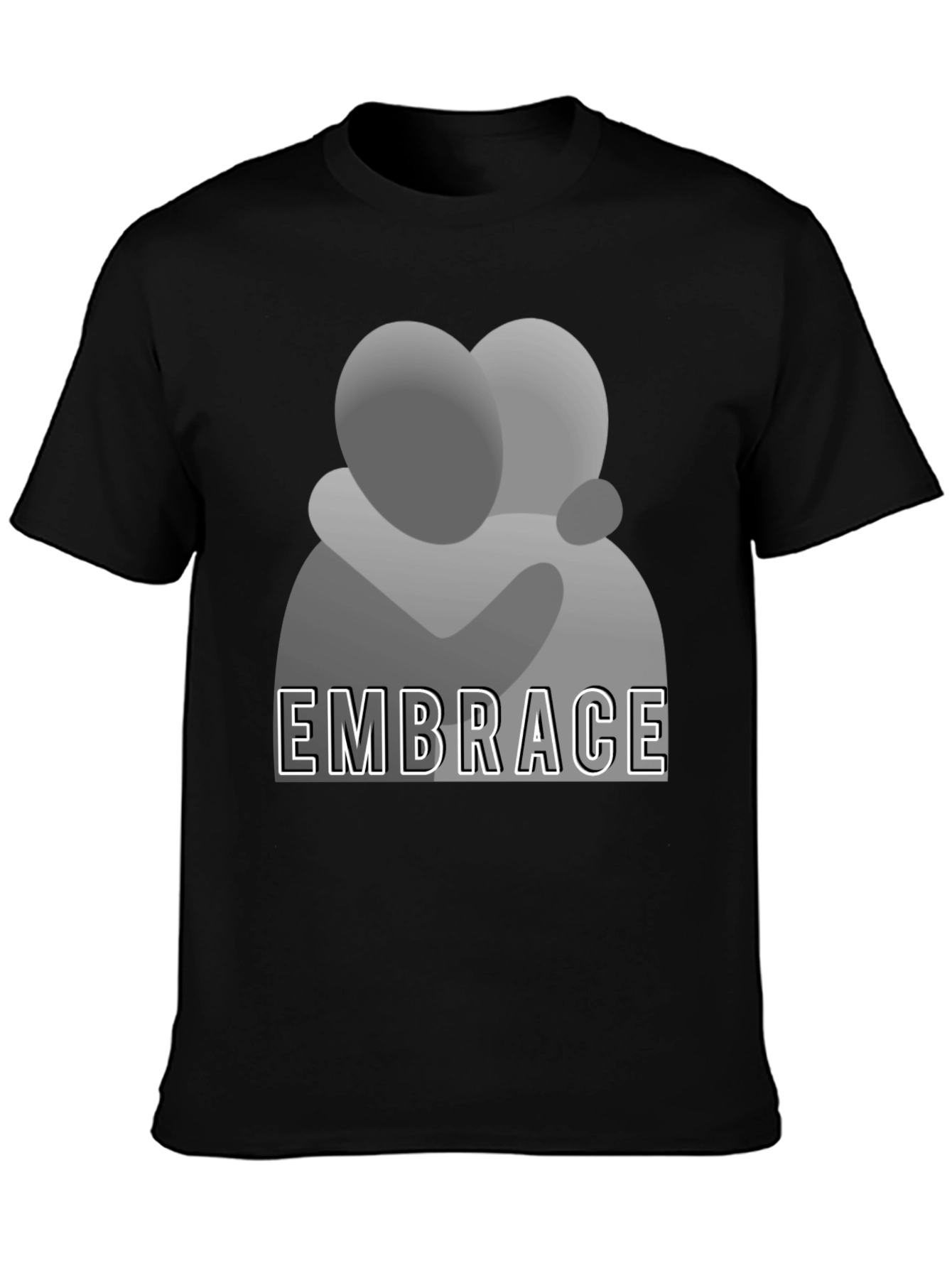 Embrace Graphic Tee - Stylish Comfort Black T-Shirt