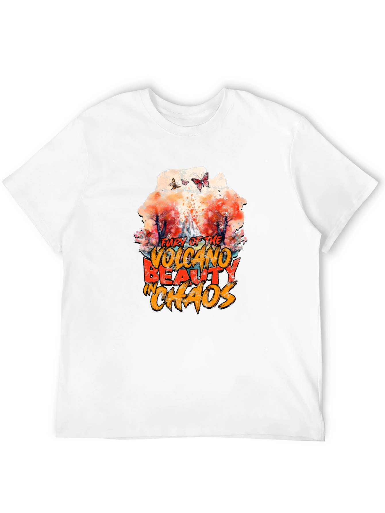 Volcano Beauty in Chaos Graphic T-Shirt