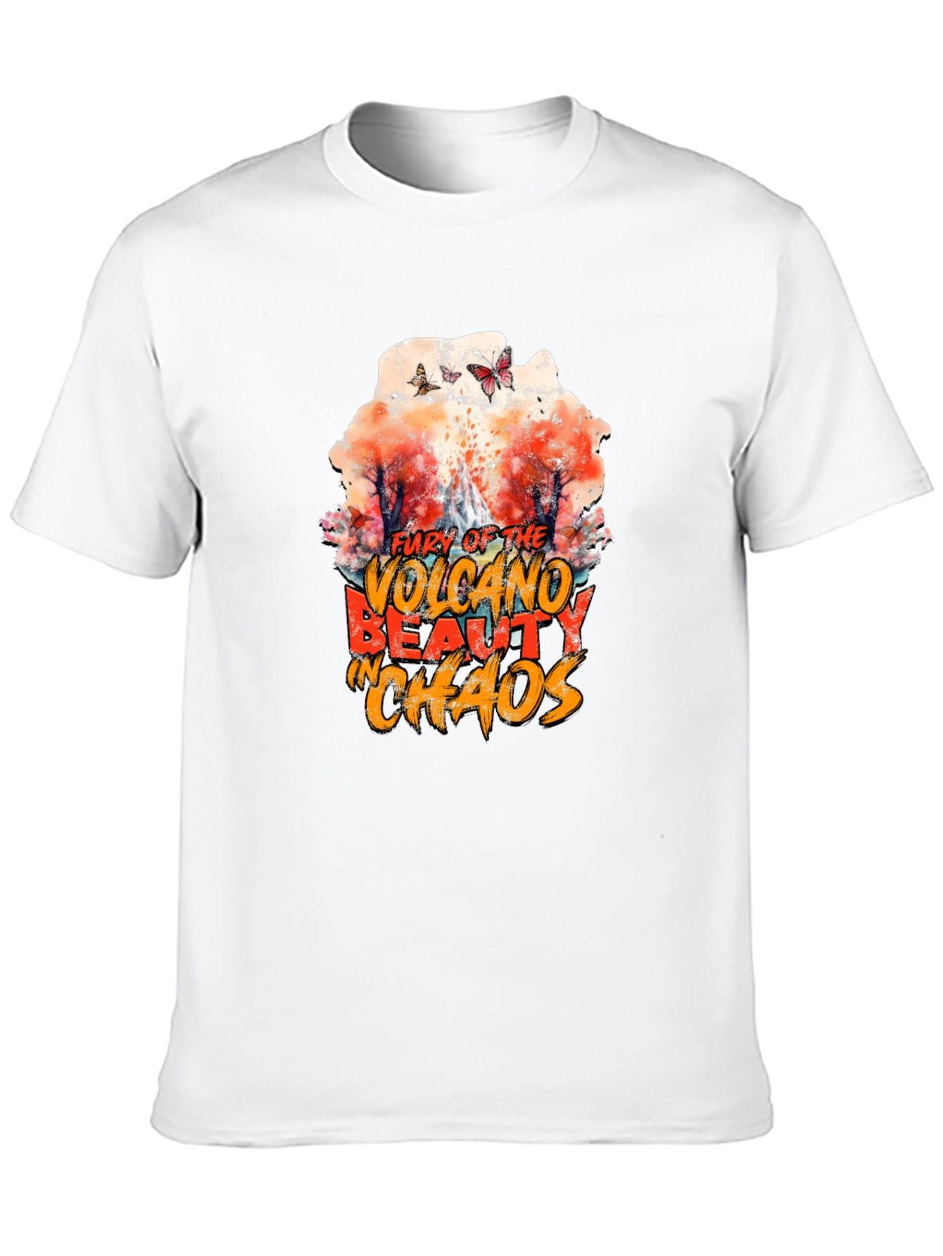 Volcano Beauty in Chaos Graphic T-Shirt