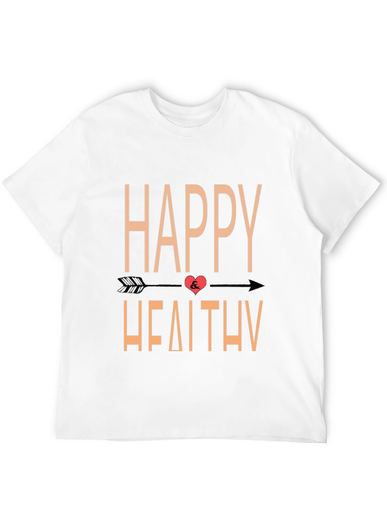 Happy & Healthy Graphic Tee - Black Casual T-Shirt