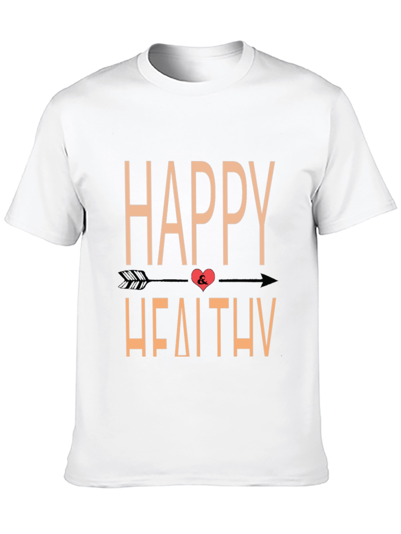 Happy & Healthy Graphic Tee - Black Casual T-Shirt