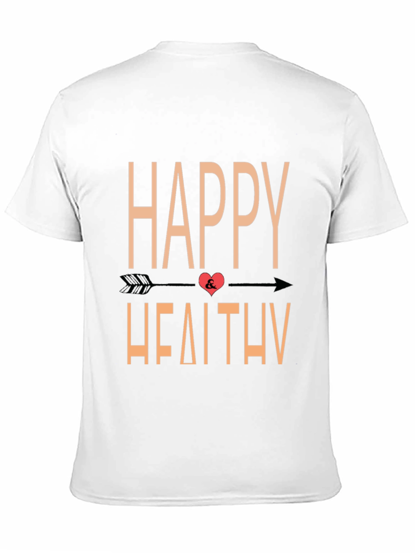 Happy & Healthy Graphic Tee - Black Casual T-Shirt