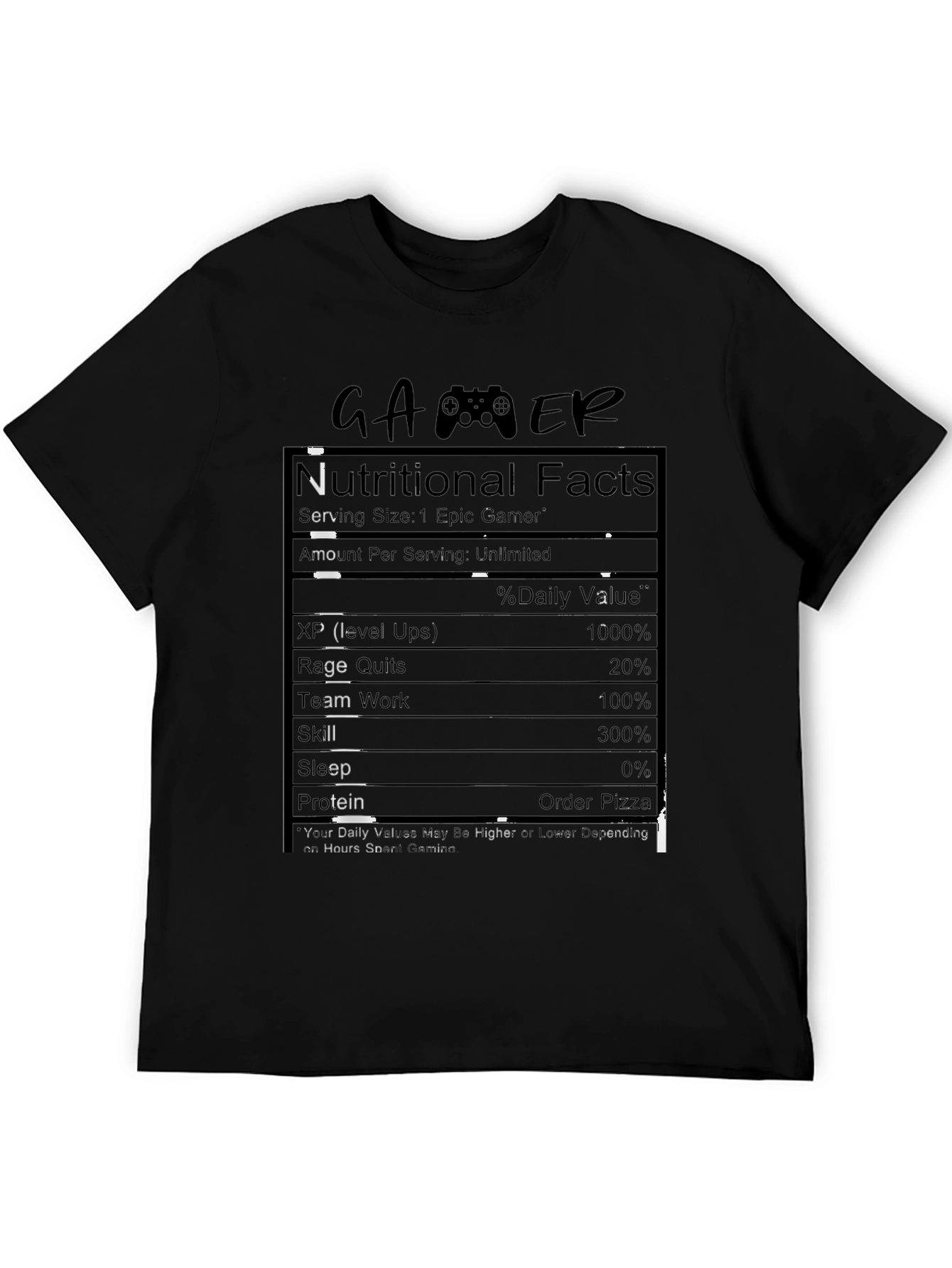 Gamer Nutritional Facts T-Shirt