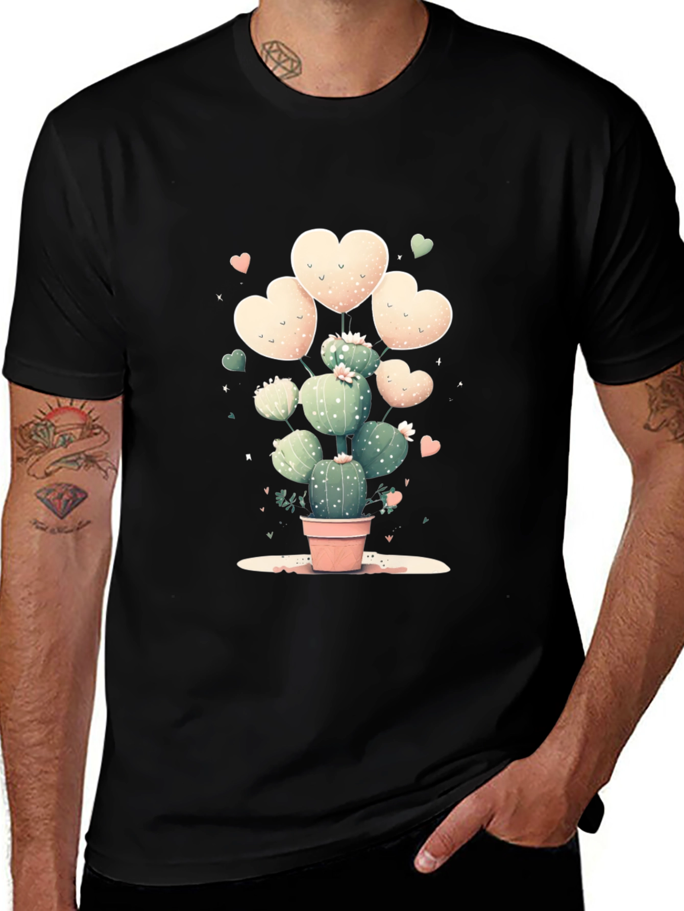 Cactus Heart T-Shirt - Cute Plant Lover Tee