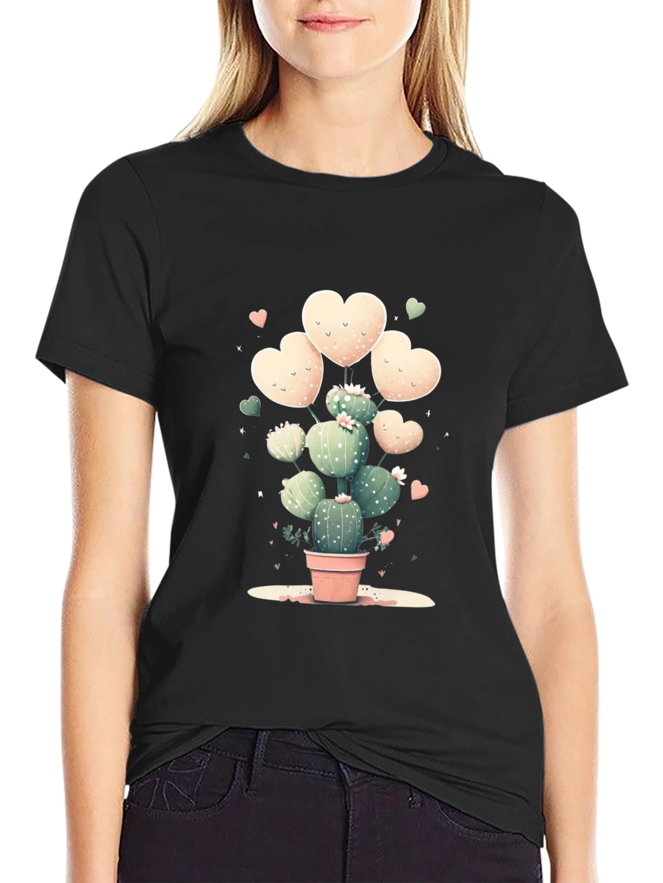 Cactus Heart T-Shirt - Cute Plant Lover Tee