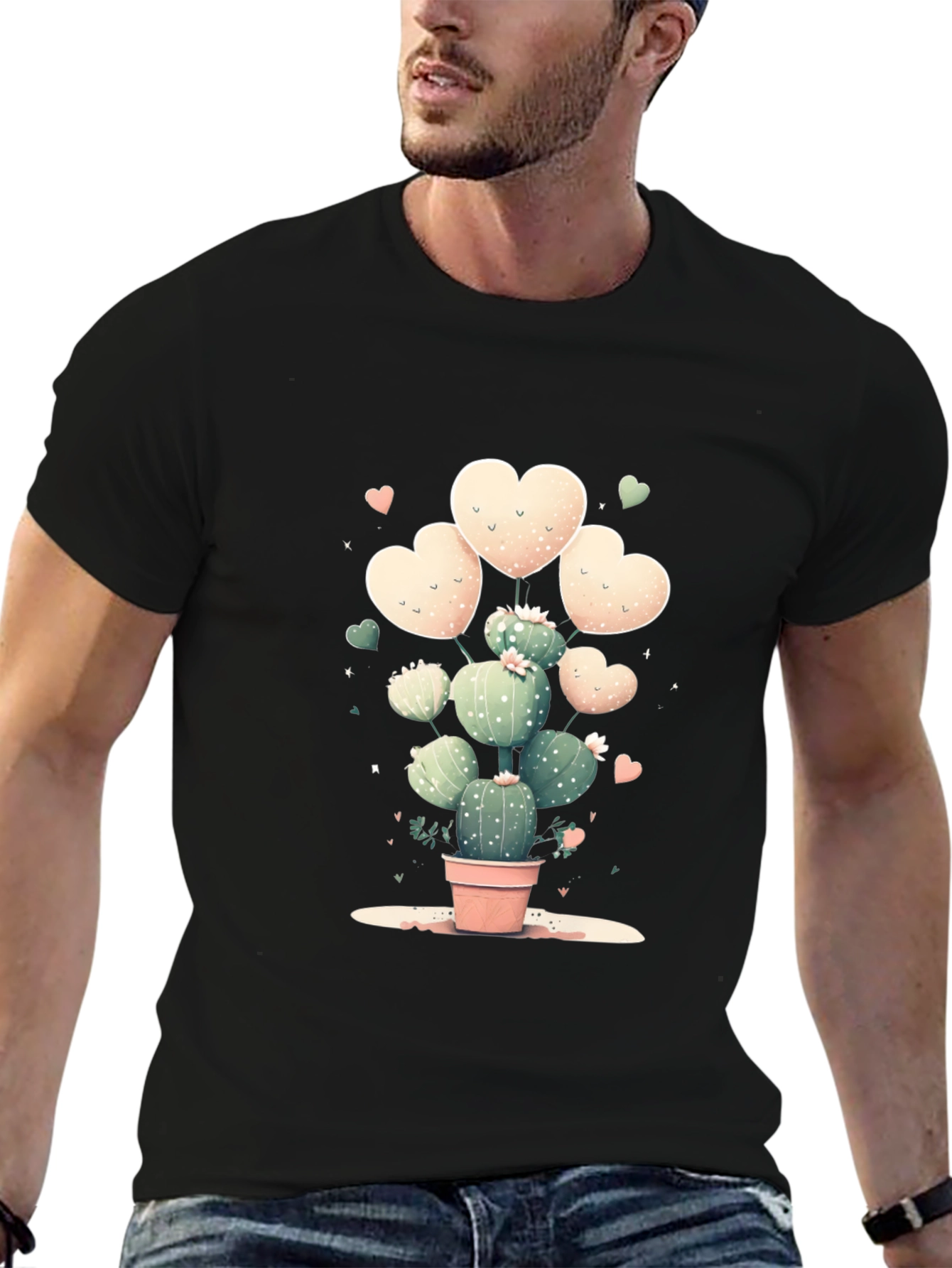 Cactus Heart T-Shirt - Cute Plant Lover Tee