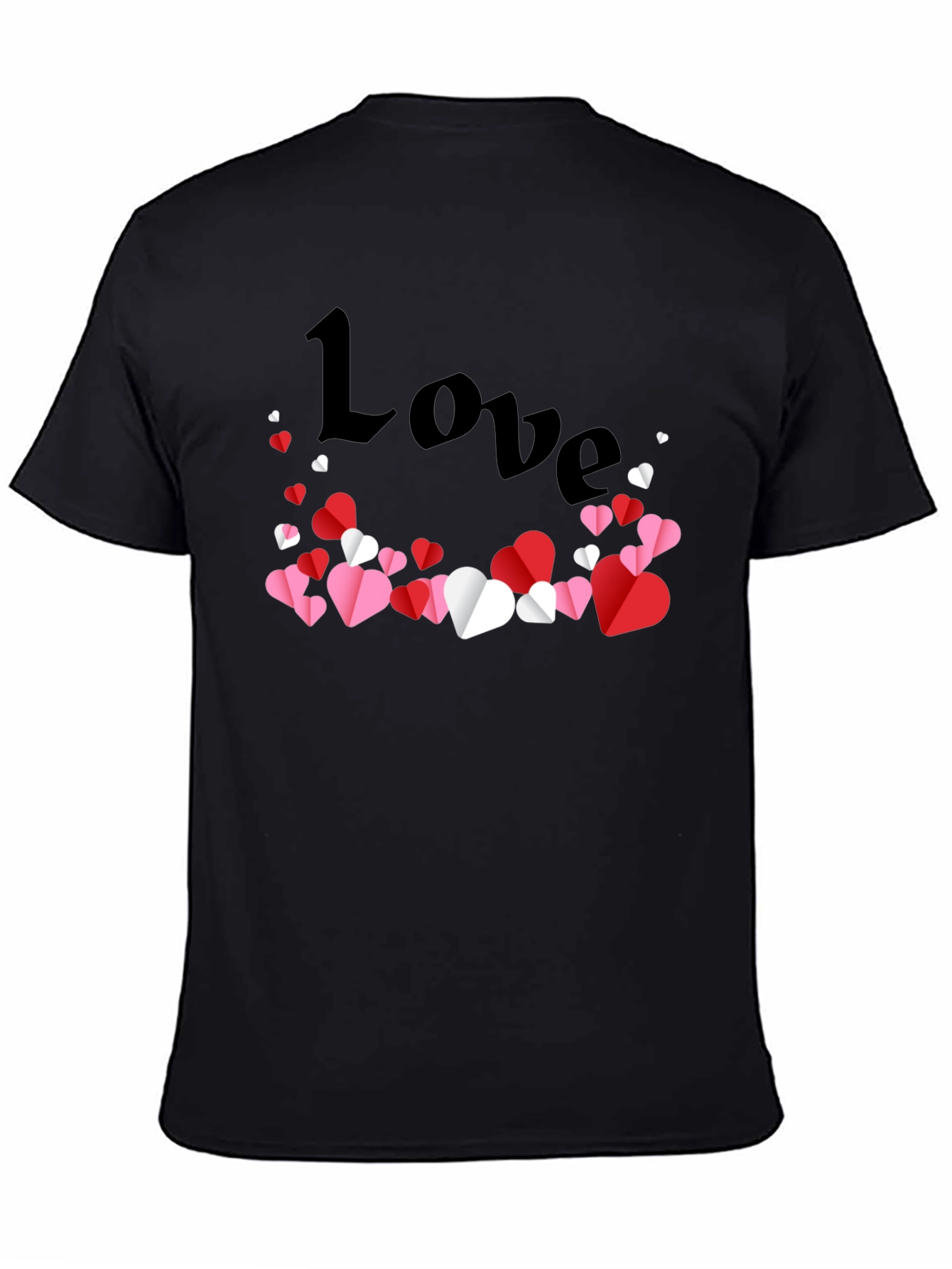 Love Heart Graphic Tee - Black