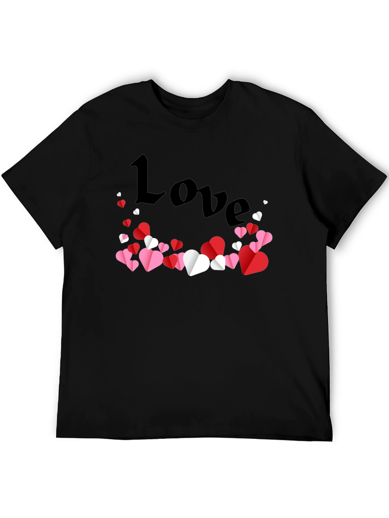 Love Heart Graphic Tee - Black