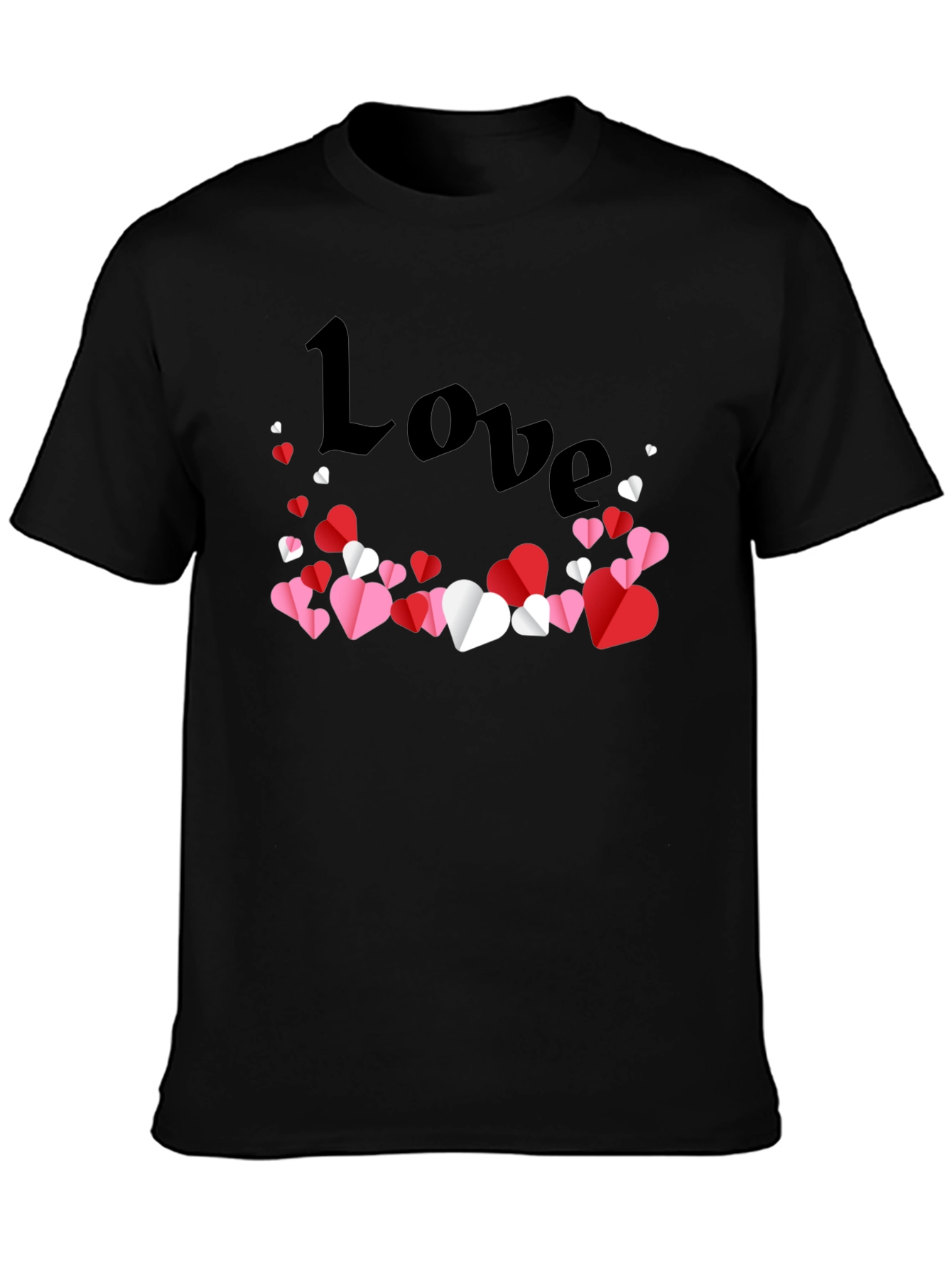 Love Heart Graphic Tee - Black