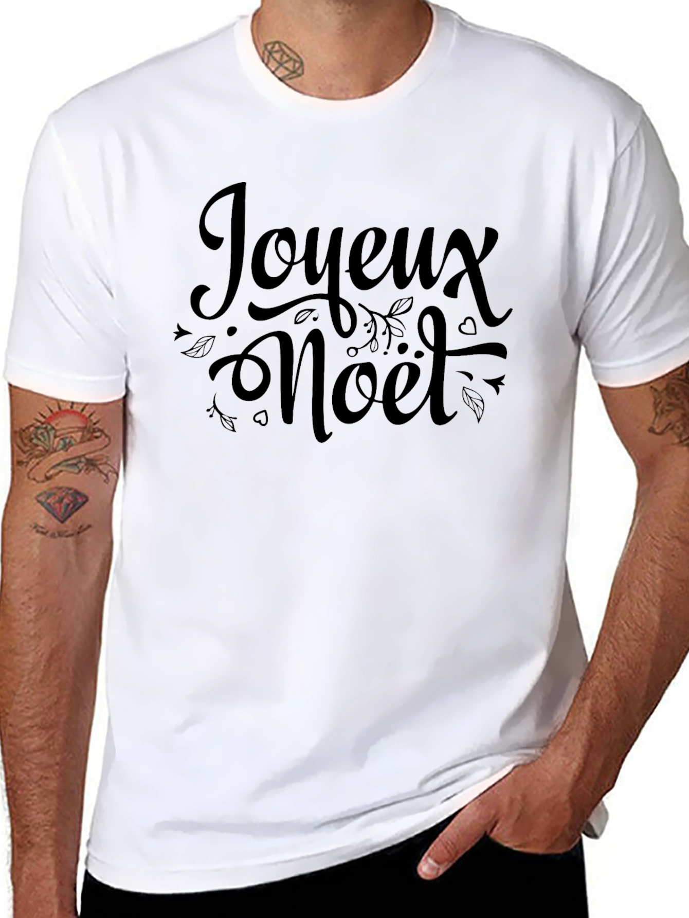 Joyeux Noël Black Graphic Tee