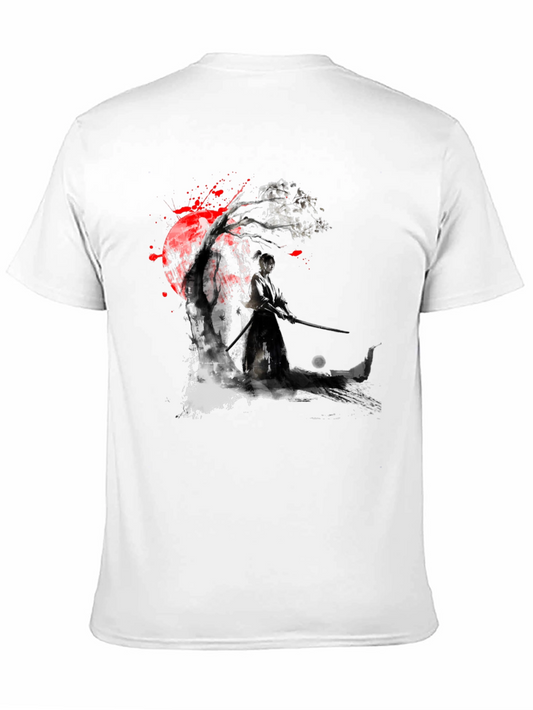 Samurai Warrior Black Graphic T-Shirt