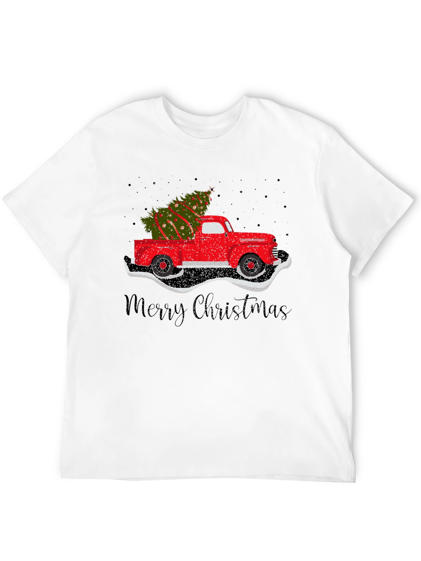 Christmas Tree Truck Graphic T-Shirt