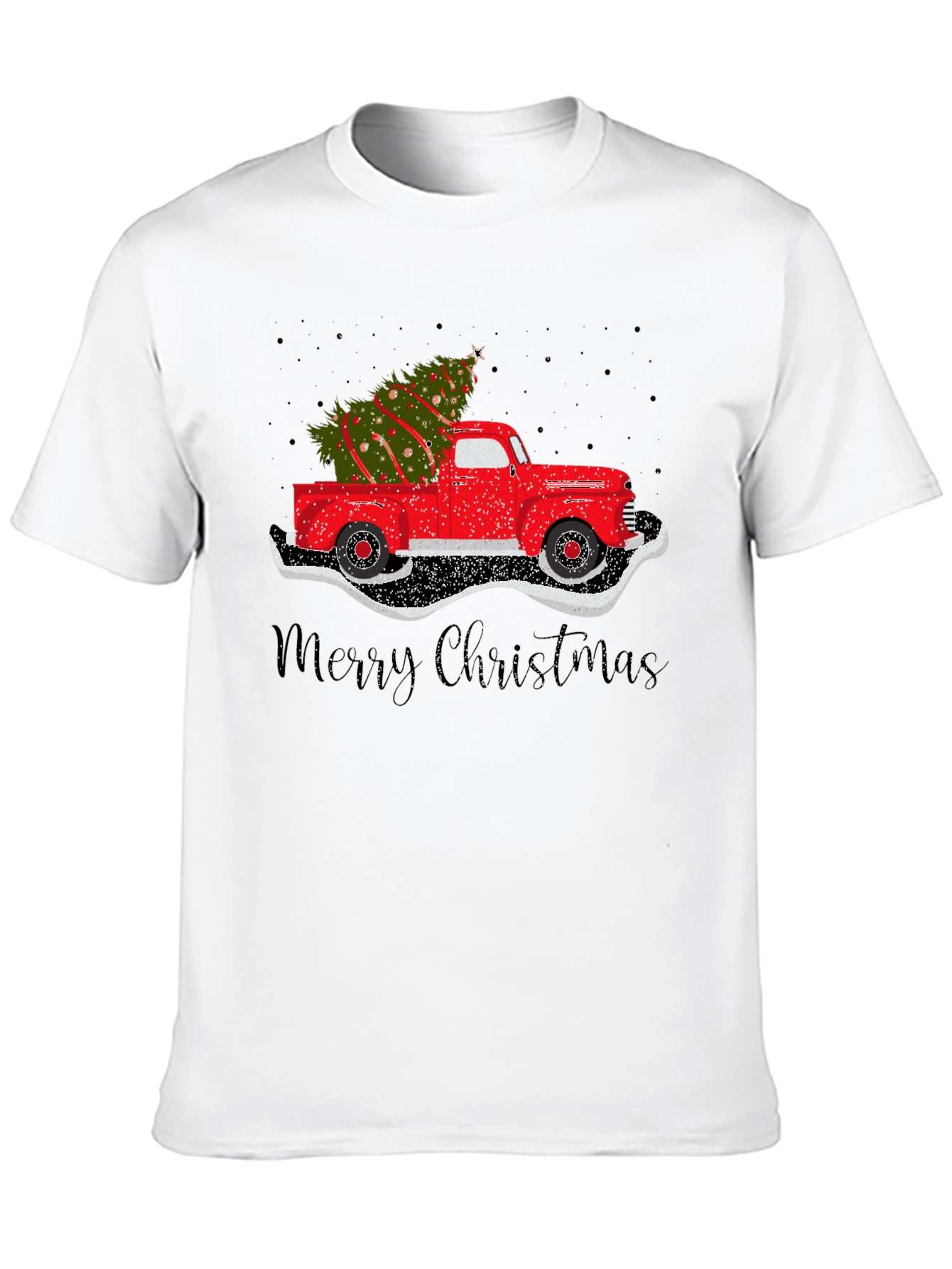 Christmas Tree Truck Graphic T-Shirt
