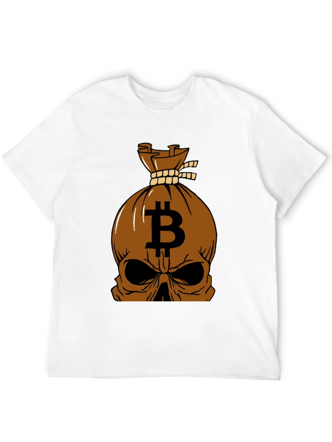 Bitcoin Skull Graphic Tee - Crypto Enthusiast Apparel