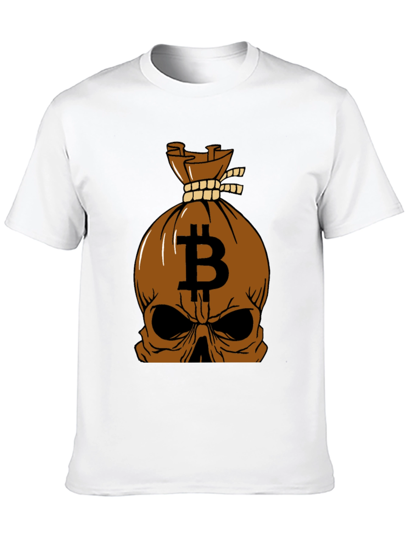 Bitcoin Skull Graphic Tee - Crypto Enthusiast Apparel