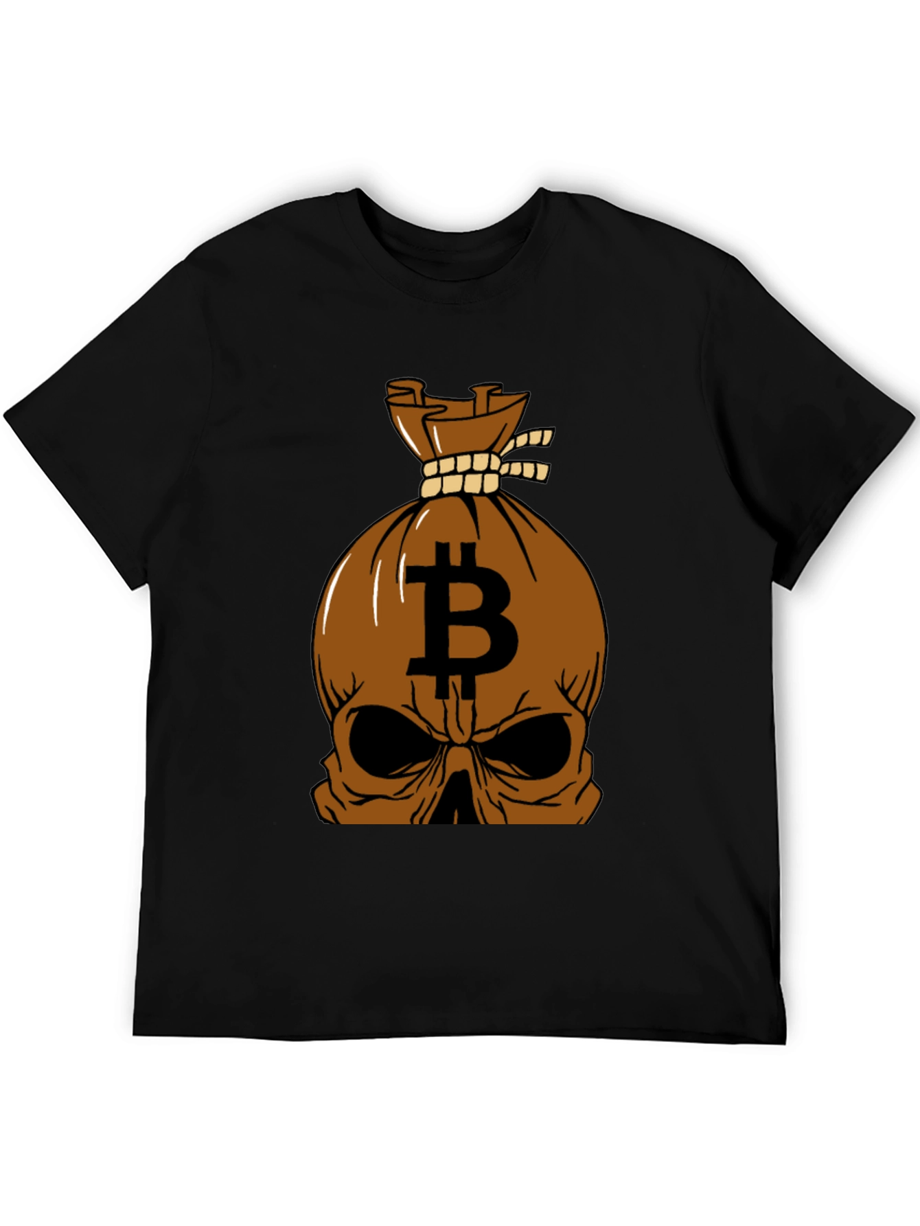 Bitcoin Skull Graphic Tee - Crypto Enthusiast Apparel