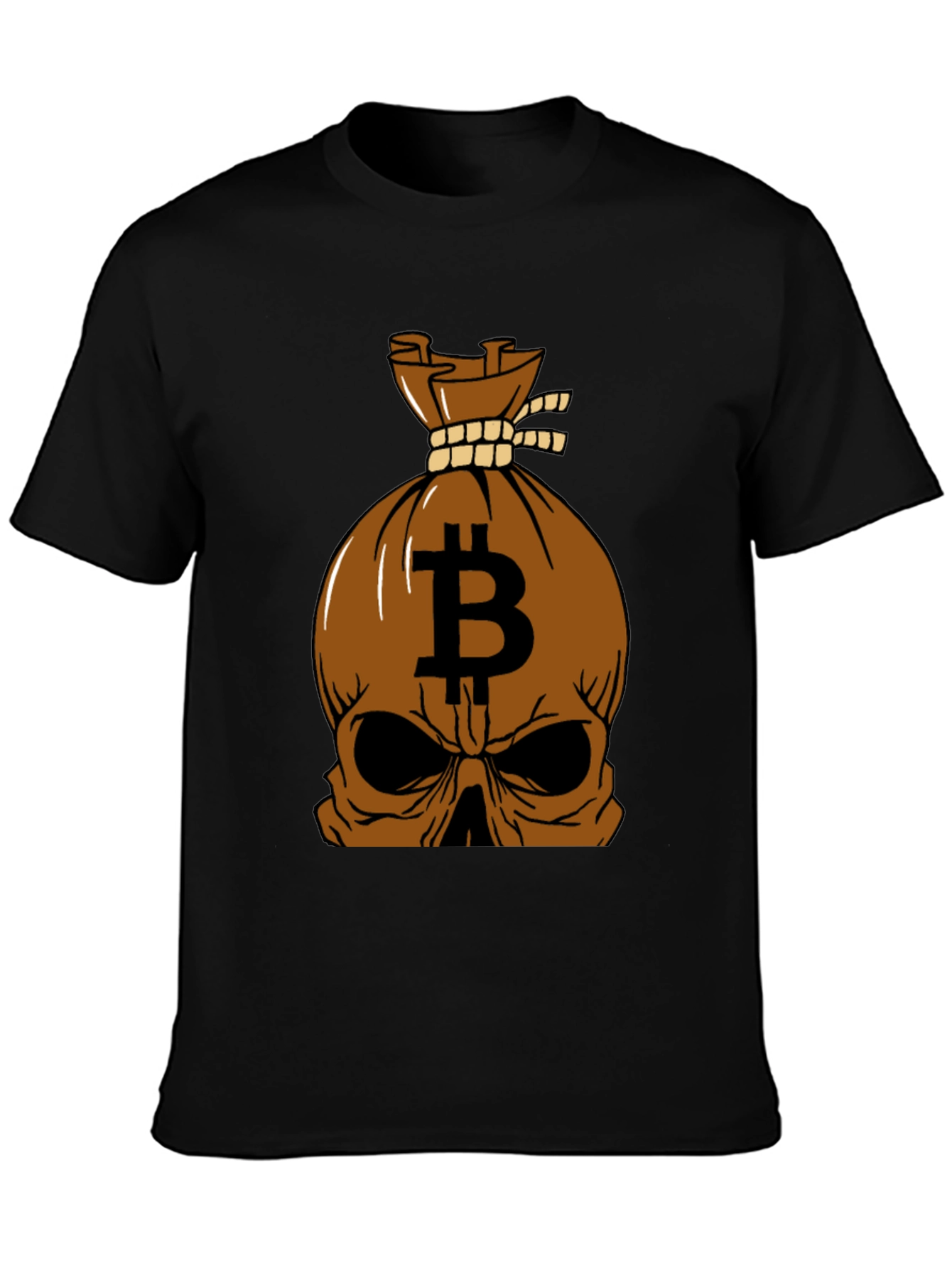 Bitcoin Skull Graphic Tee - Crypto Enthusiast Apparel