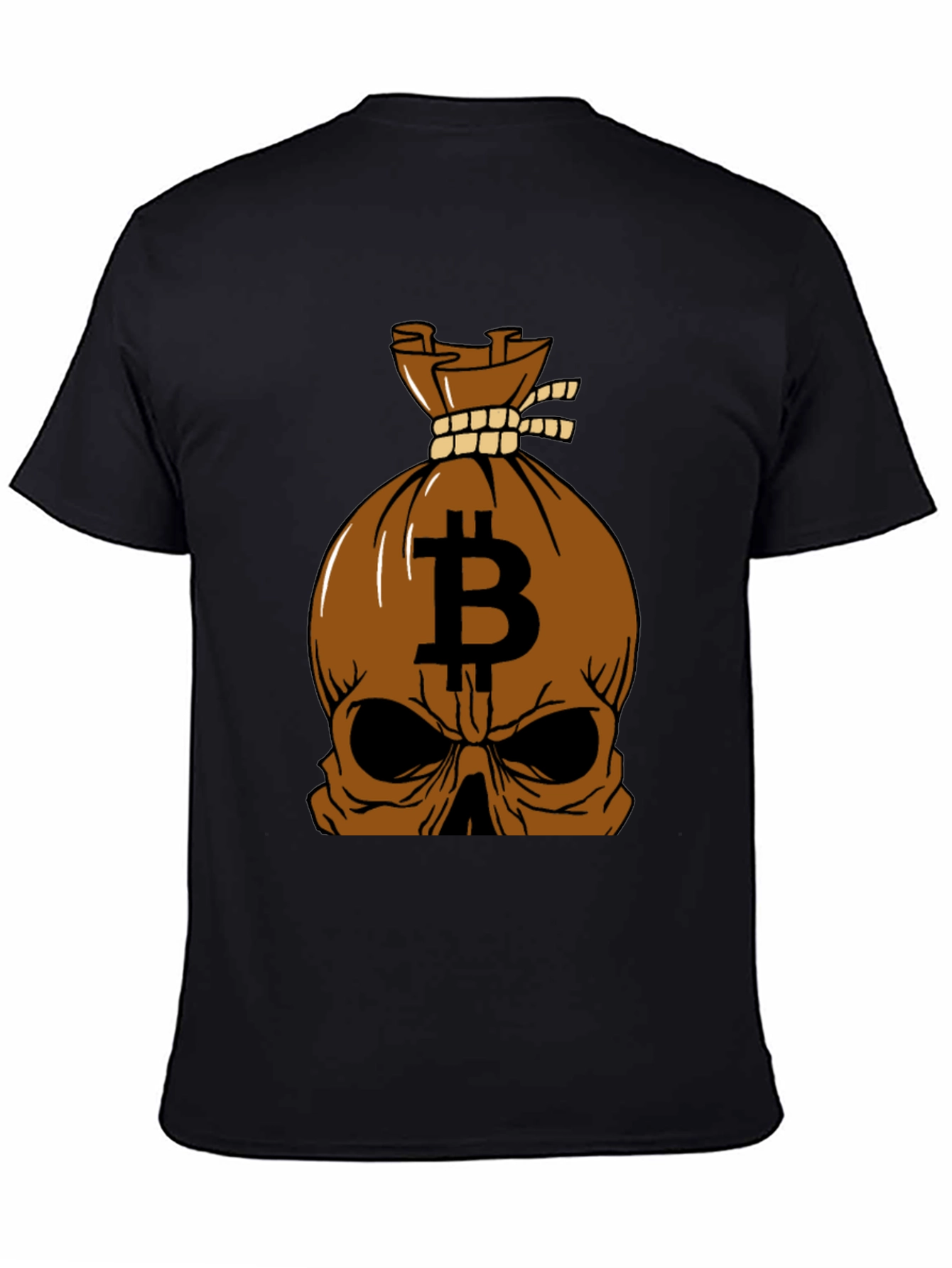 Bitcoin Skull Graphic Tee - Crypto Enthusiast Apparel
