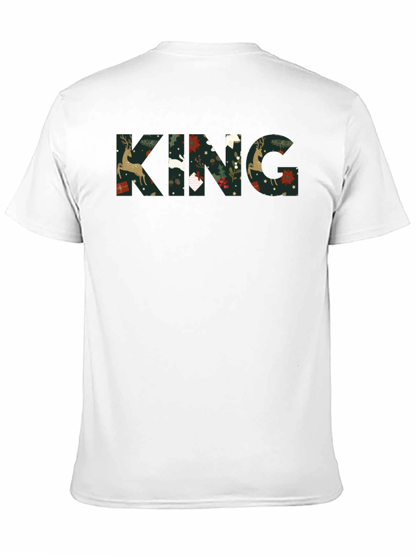 King Christmas Pattern Tee Shirt