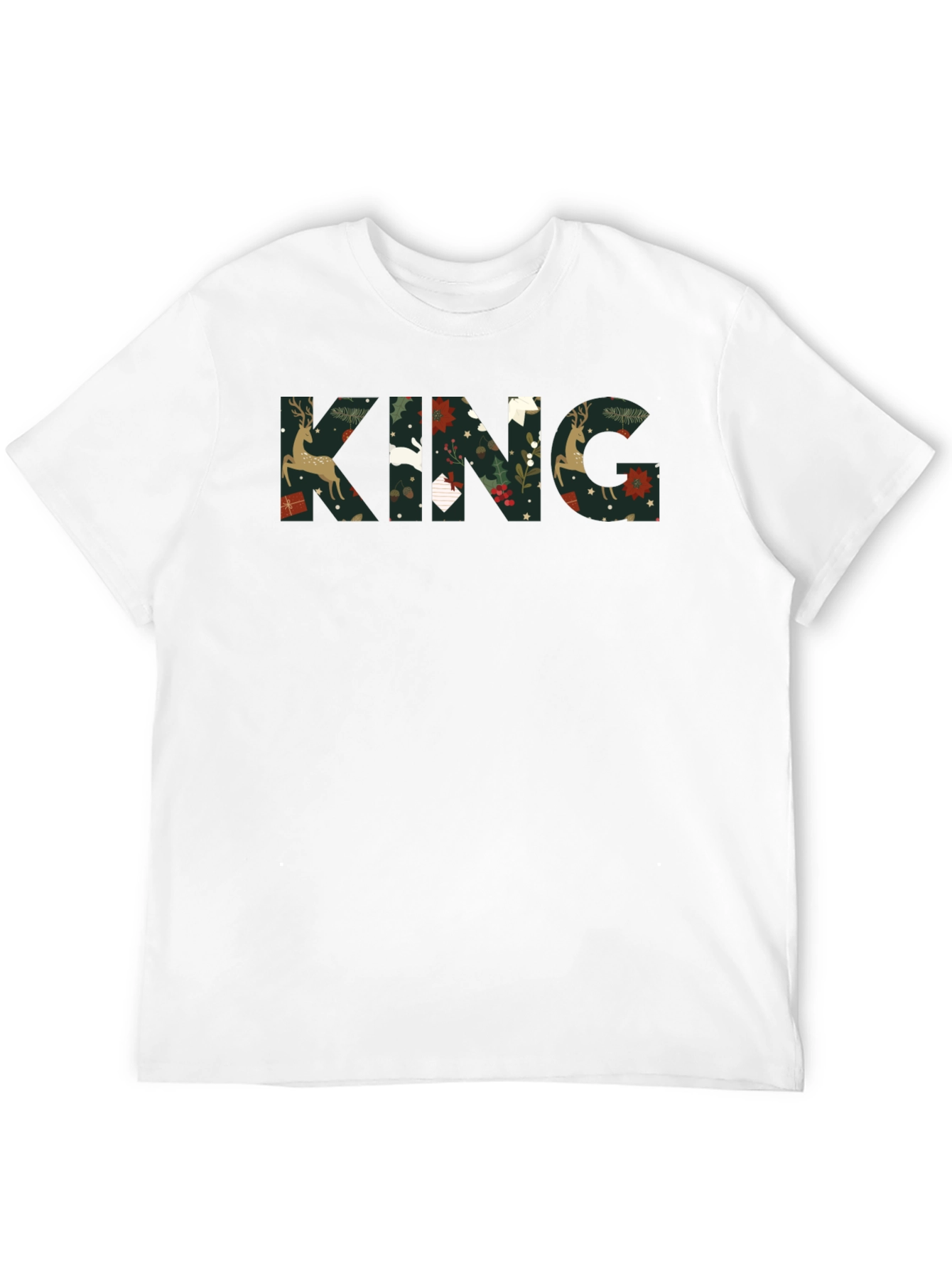 King Christmas Pattern Tee Shirt