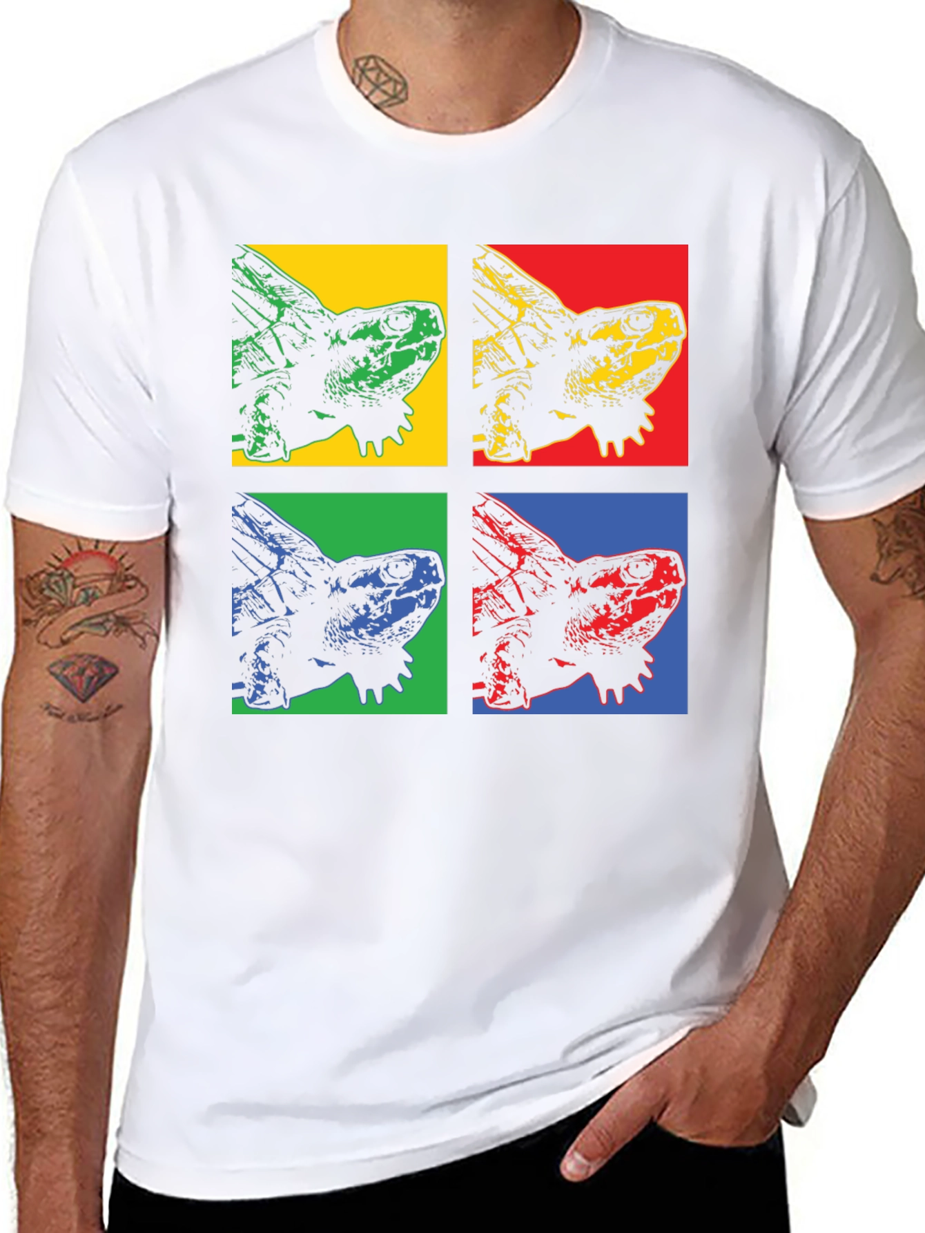 Pop Art Turtle Graphic T-Shirt