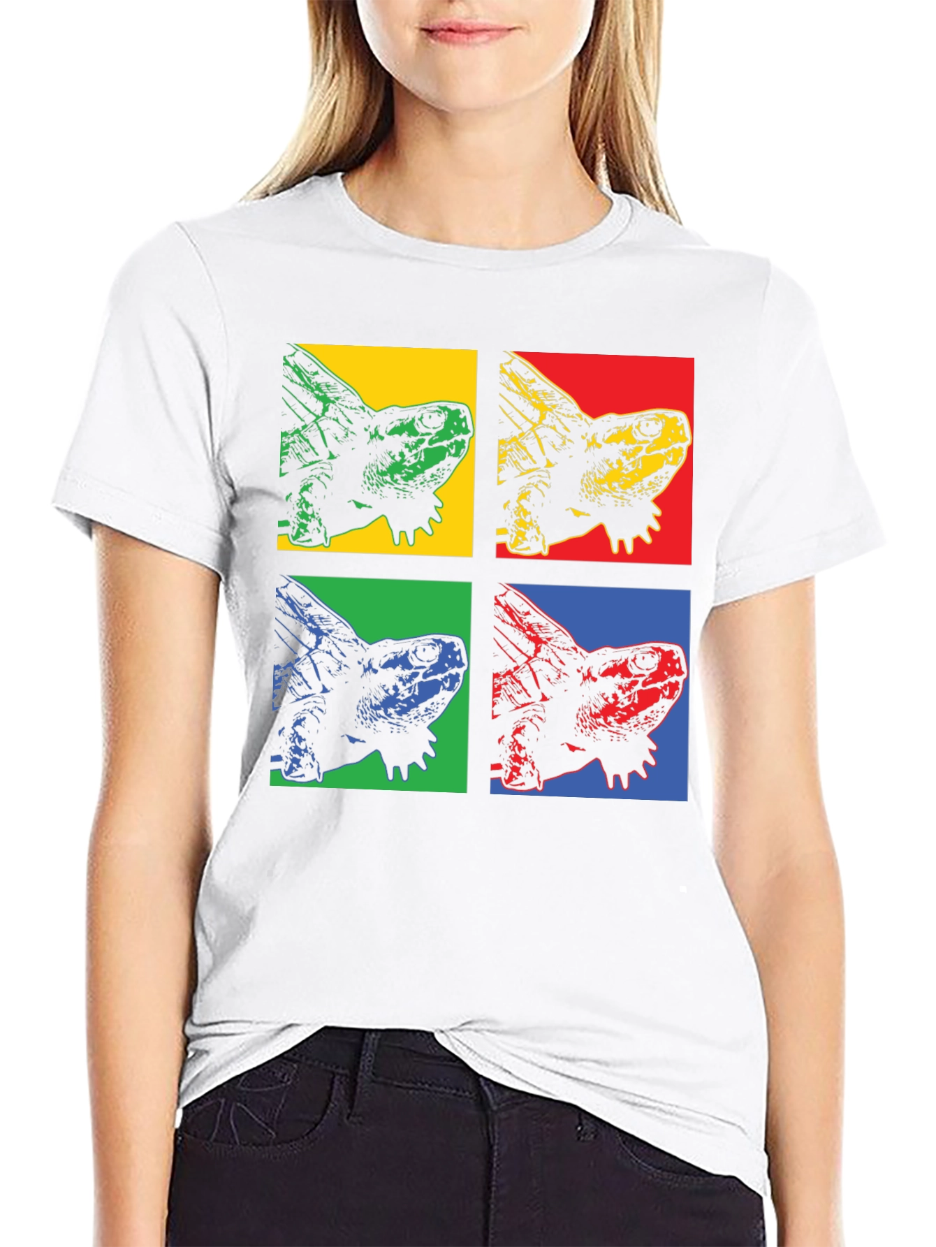 Pop Art Turtle Graphic T-Shirt