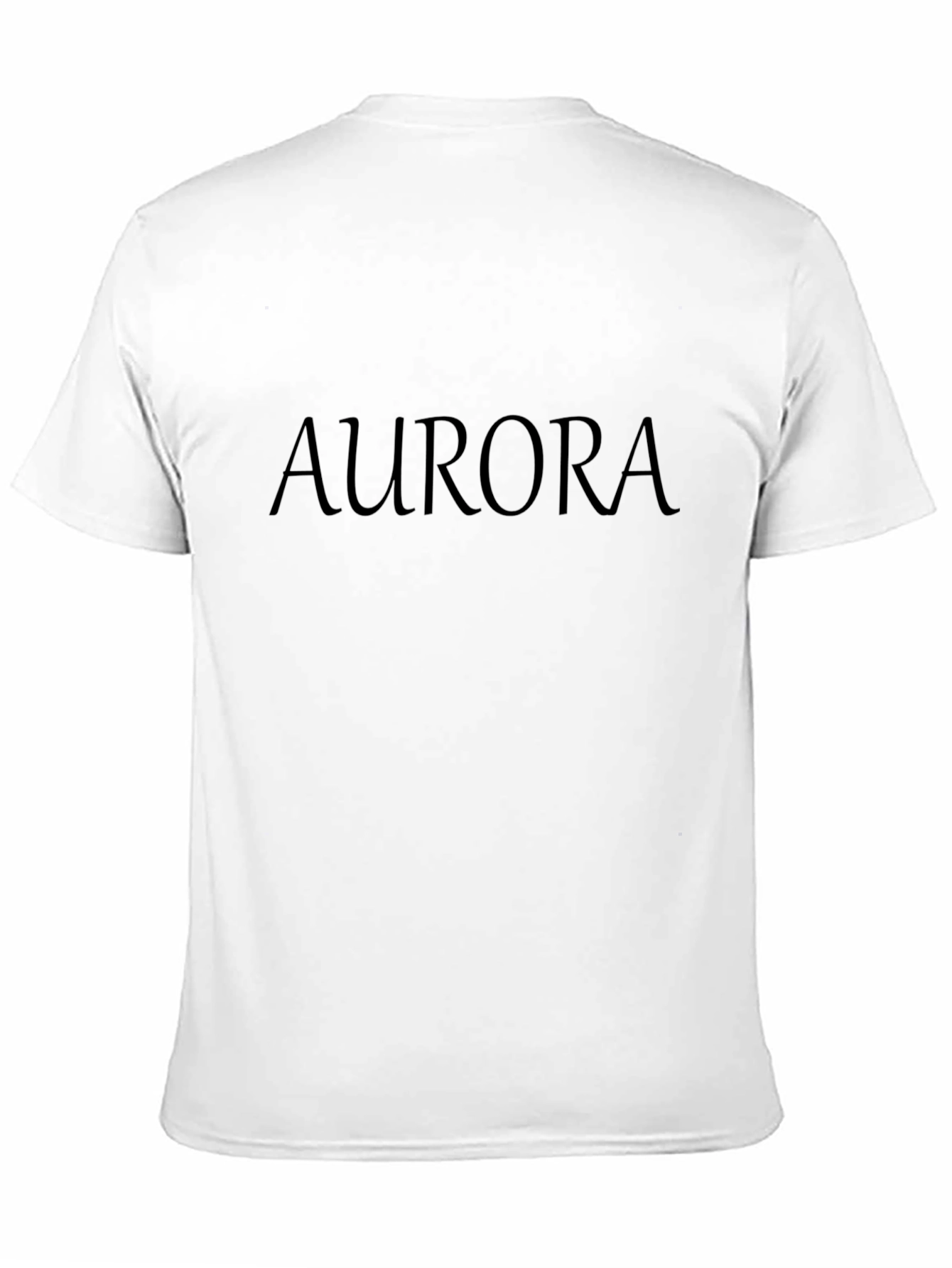 AURORA Mens Black Short Sleeve T-Shirt
