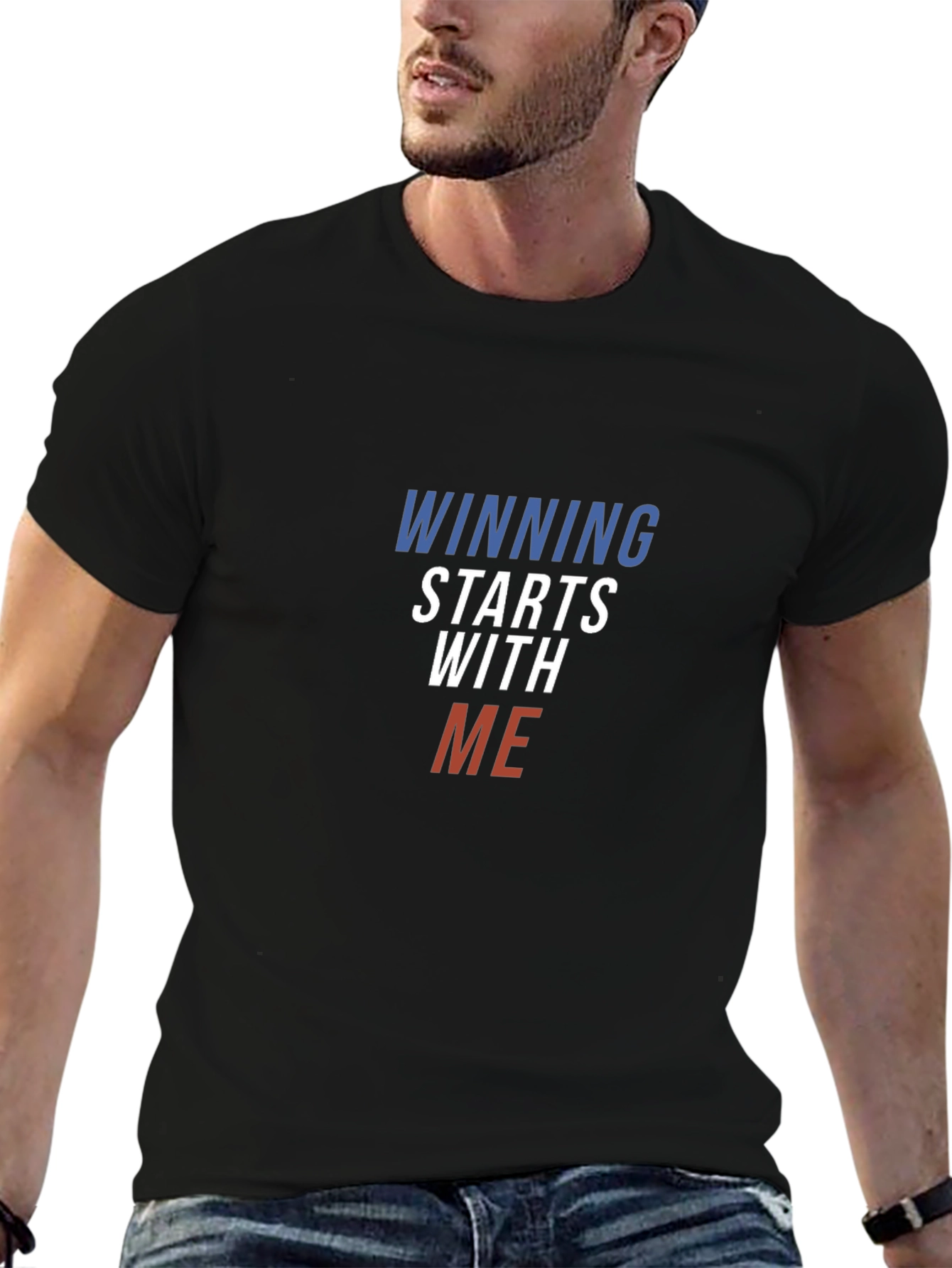 Winning Starts With Me Black T-Shirt