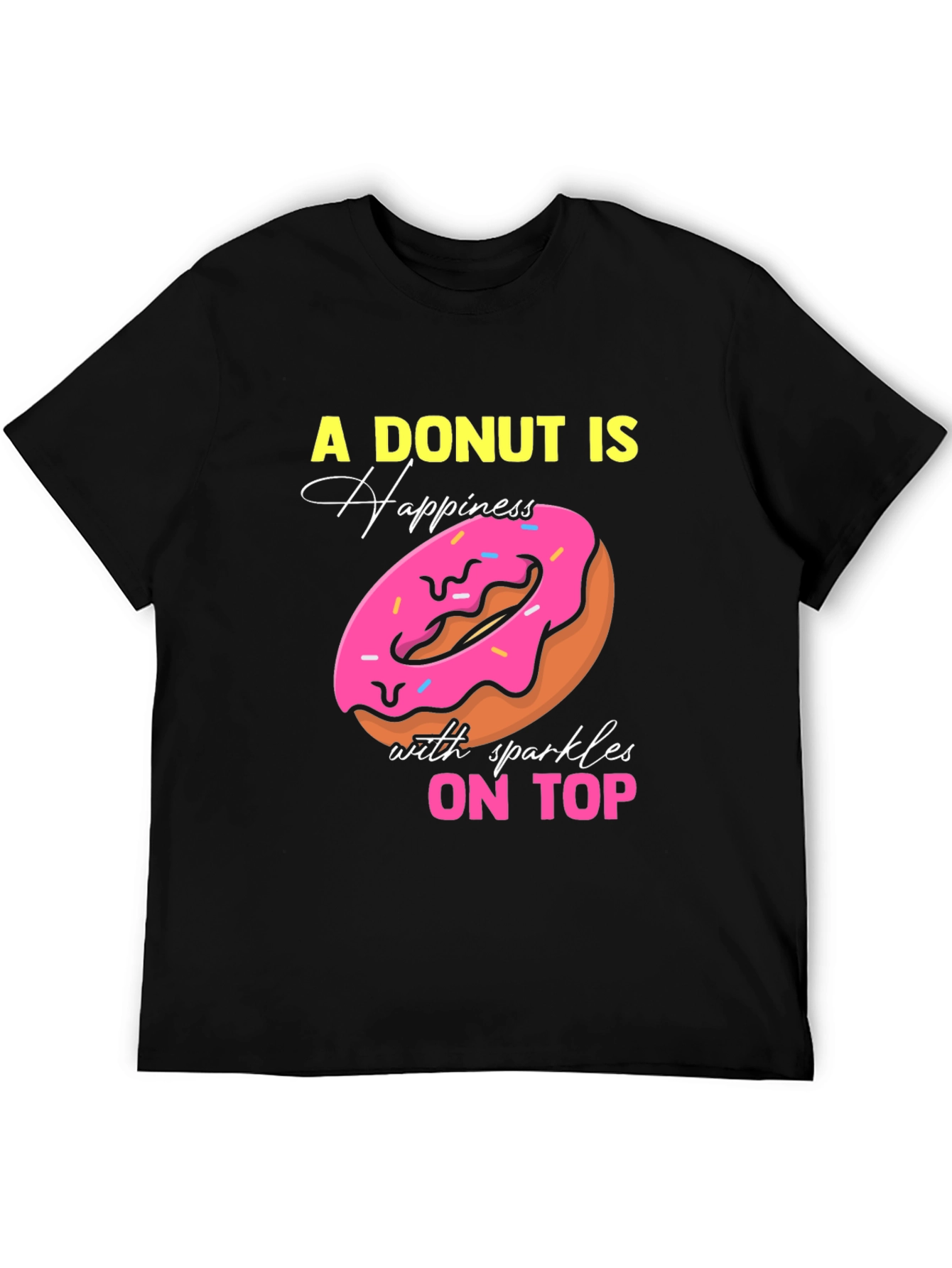Donut Happiness Graphic Tee - Sweet Treat Shirt