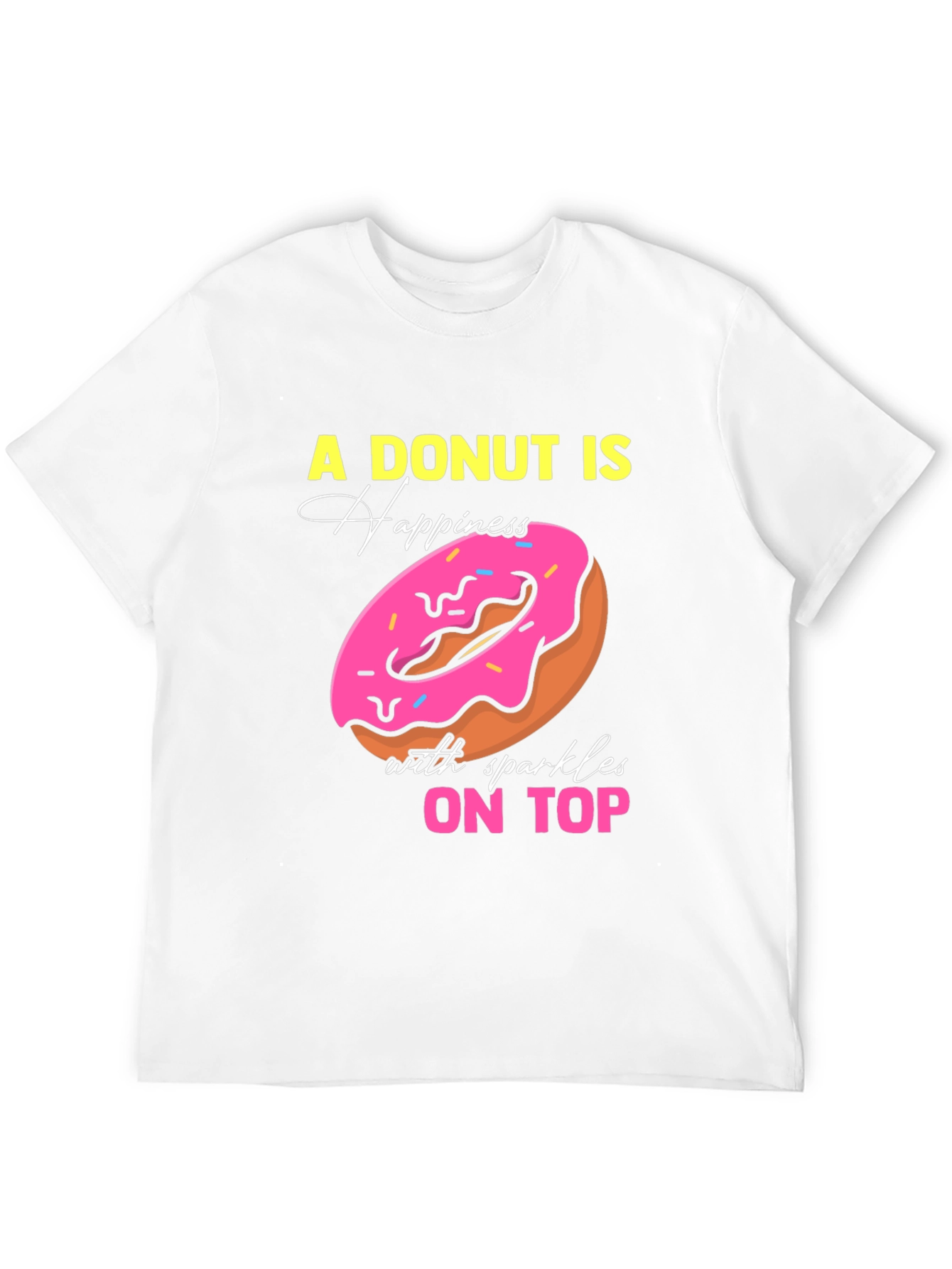 Donut Happiness Graphic Tee - Sweet Treat Shirt
