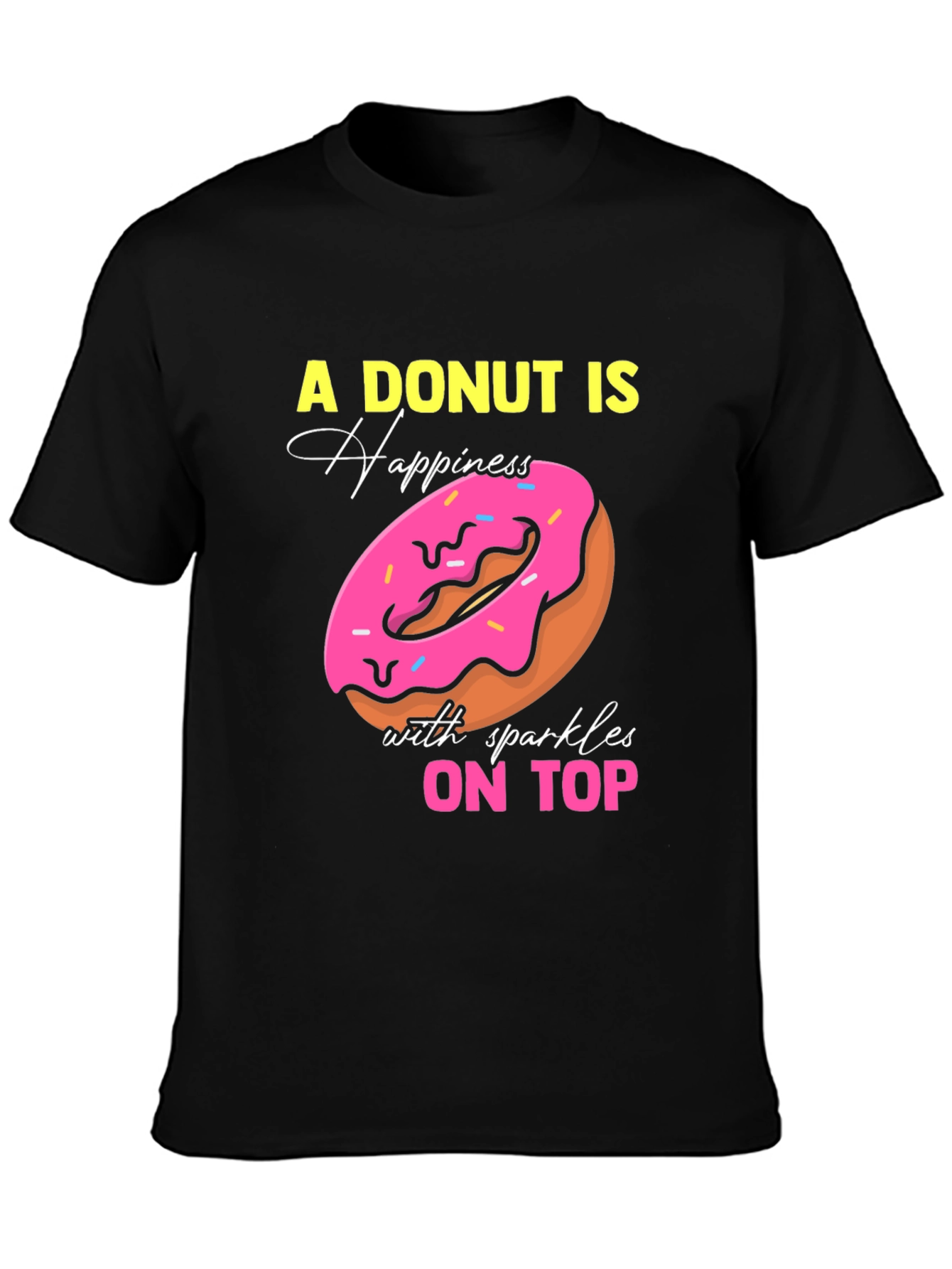 Donut Happiness Graphic Tee - Sweet Treat Shirt
