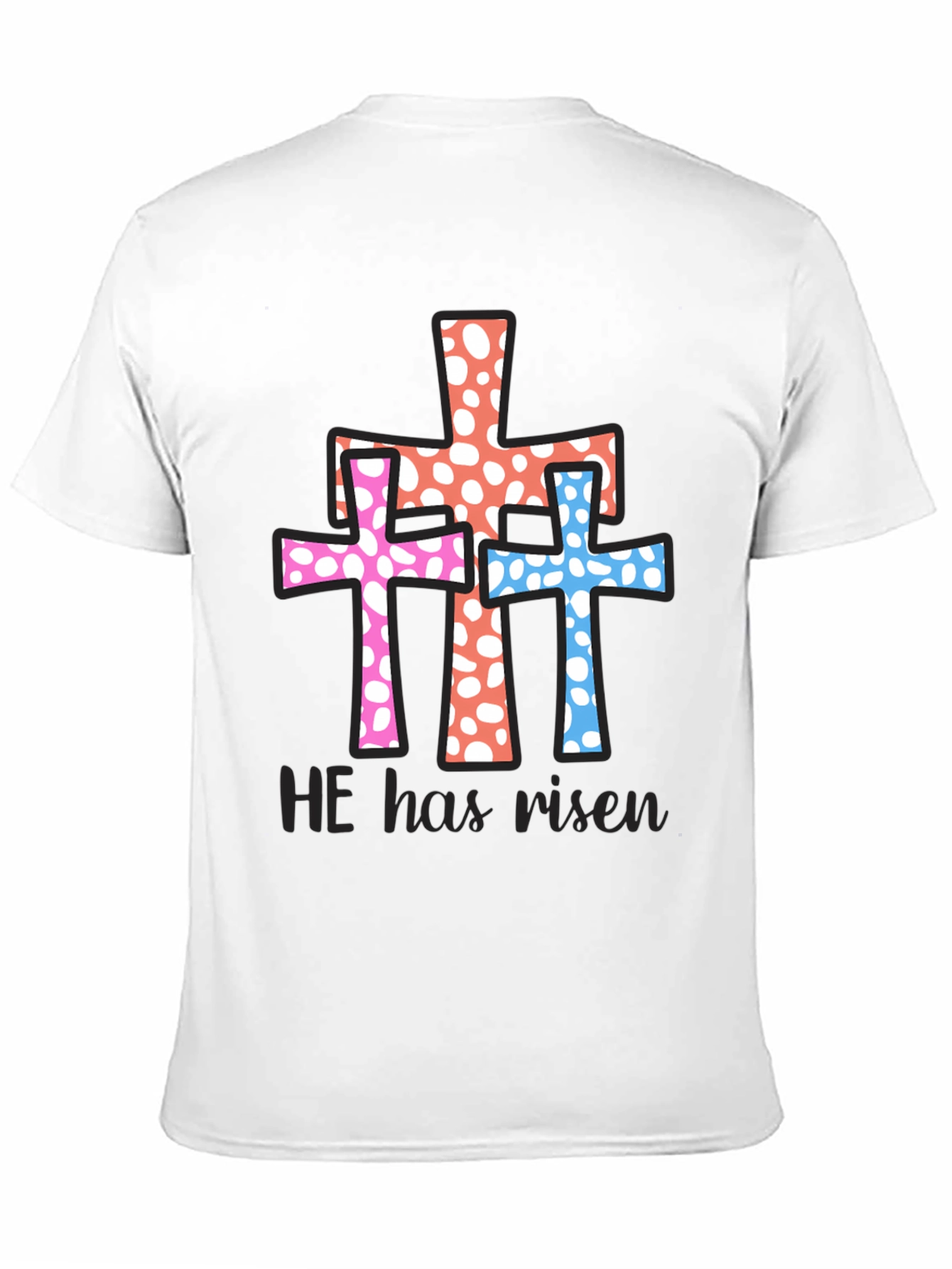 He Has Risen Easter Cross Graphic Tee