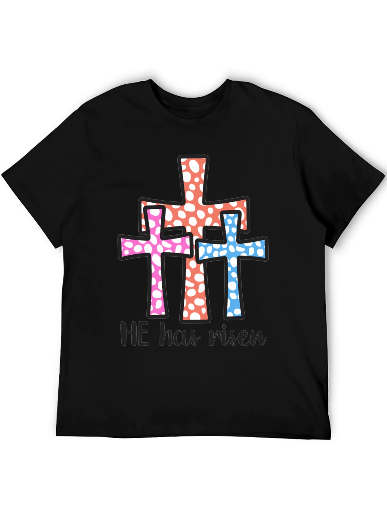 He Has Risen Easter Cross Graphic Tee