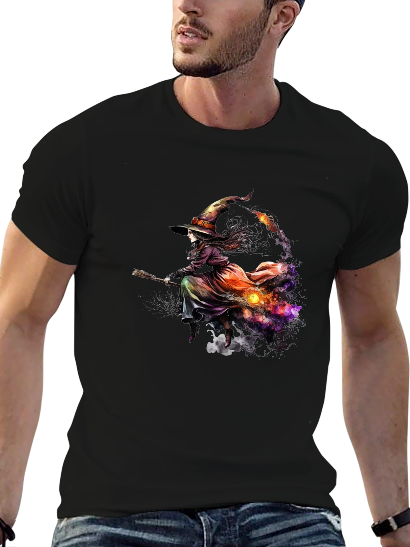 Witch Broom Halloween T-Shirt
