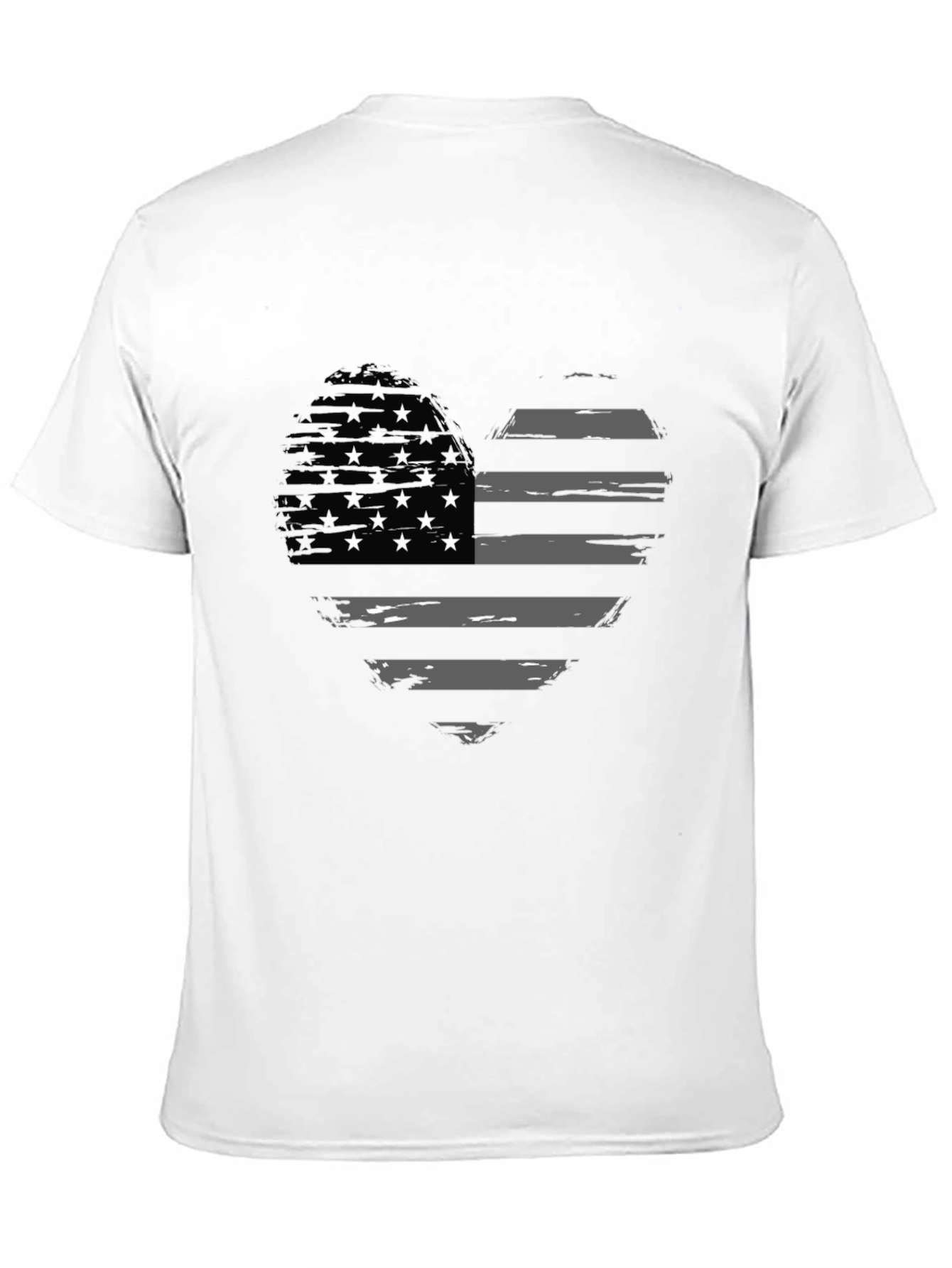 American Flag Heart Graphic T-Shirt