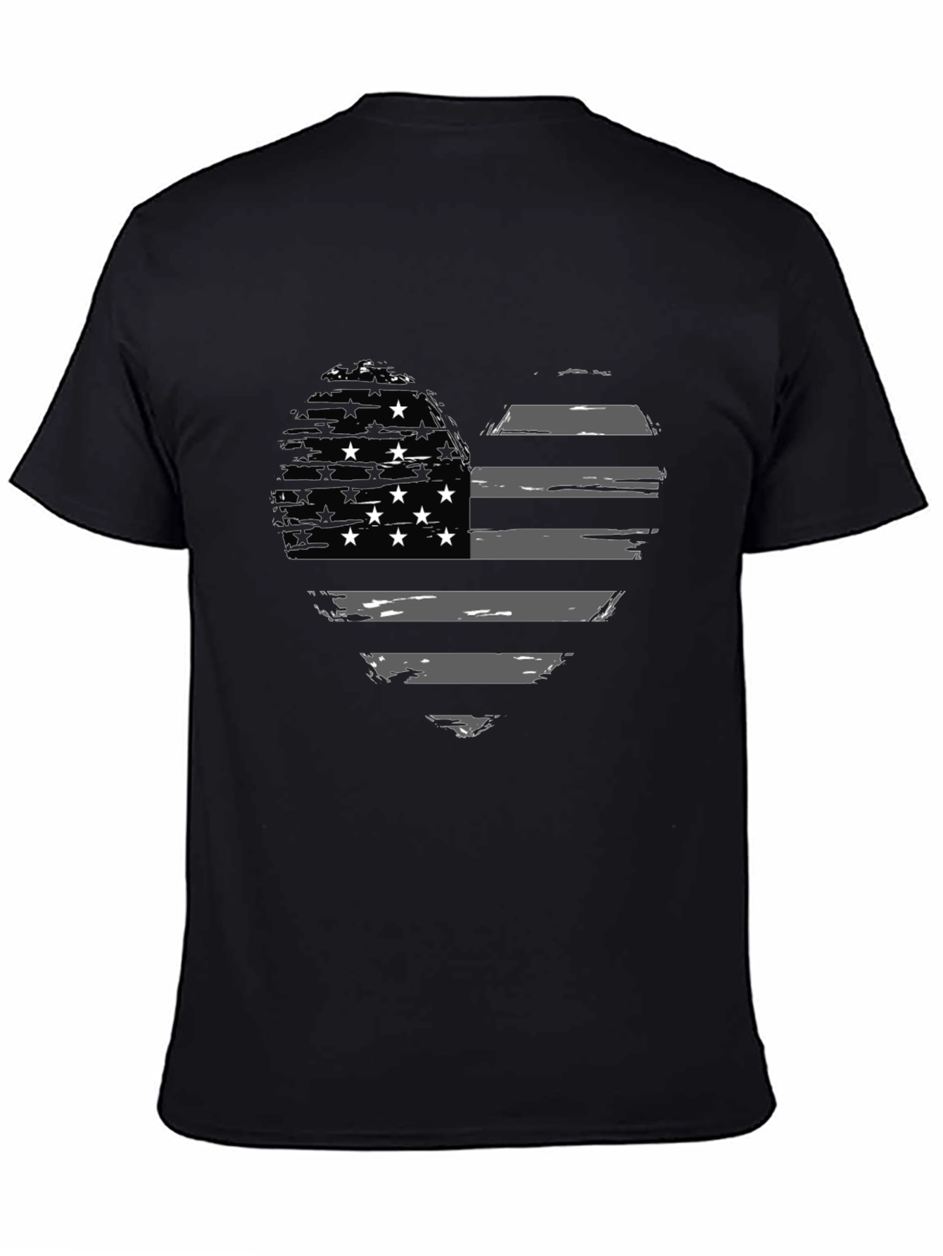 American Flag Heart Graphic T-Shirt