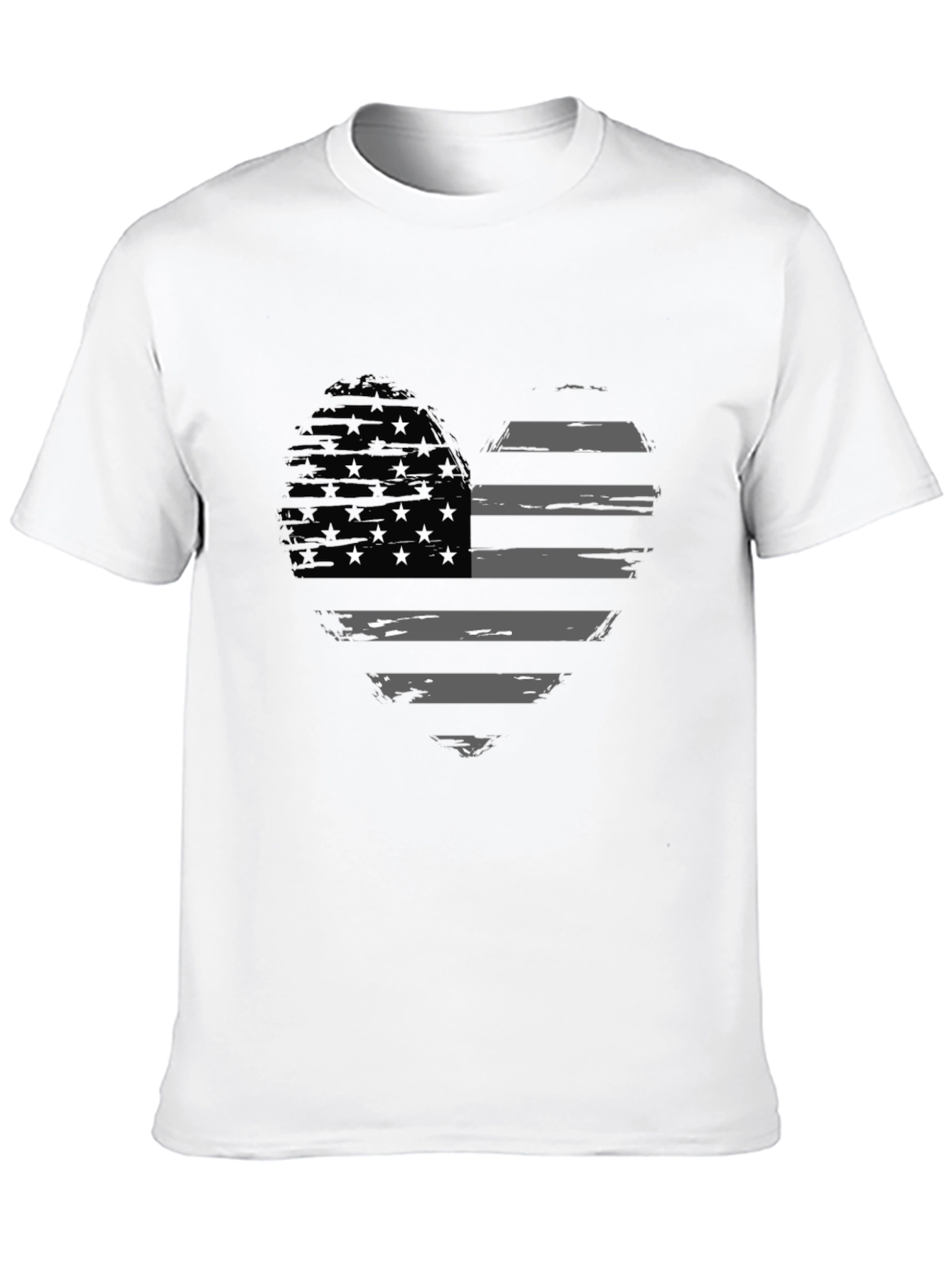 American Flag Heart Graphic T-Shirt