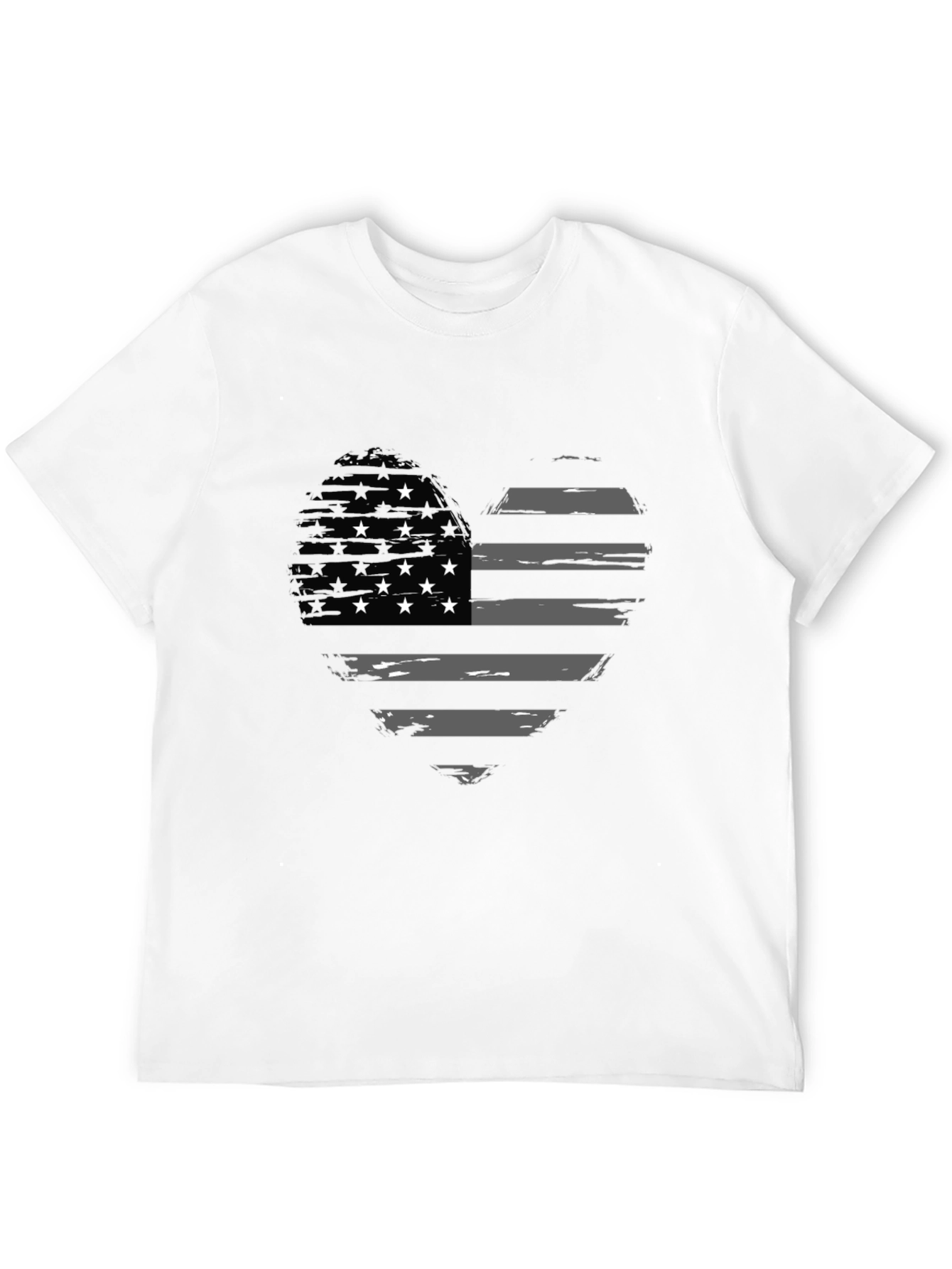 American Flag Heart Graphic T-Shirt