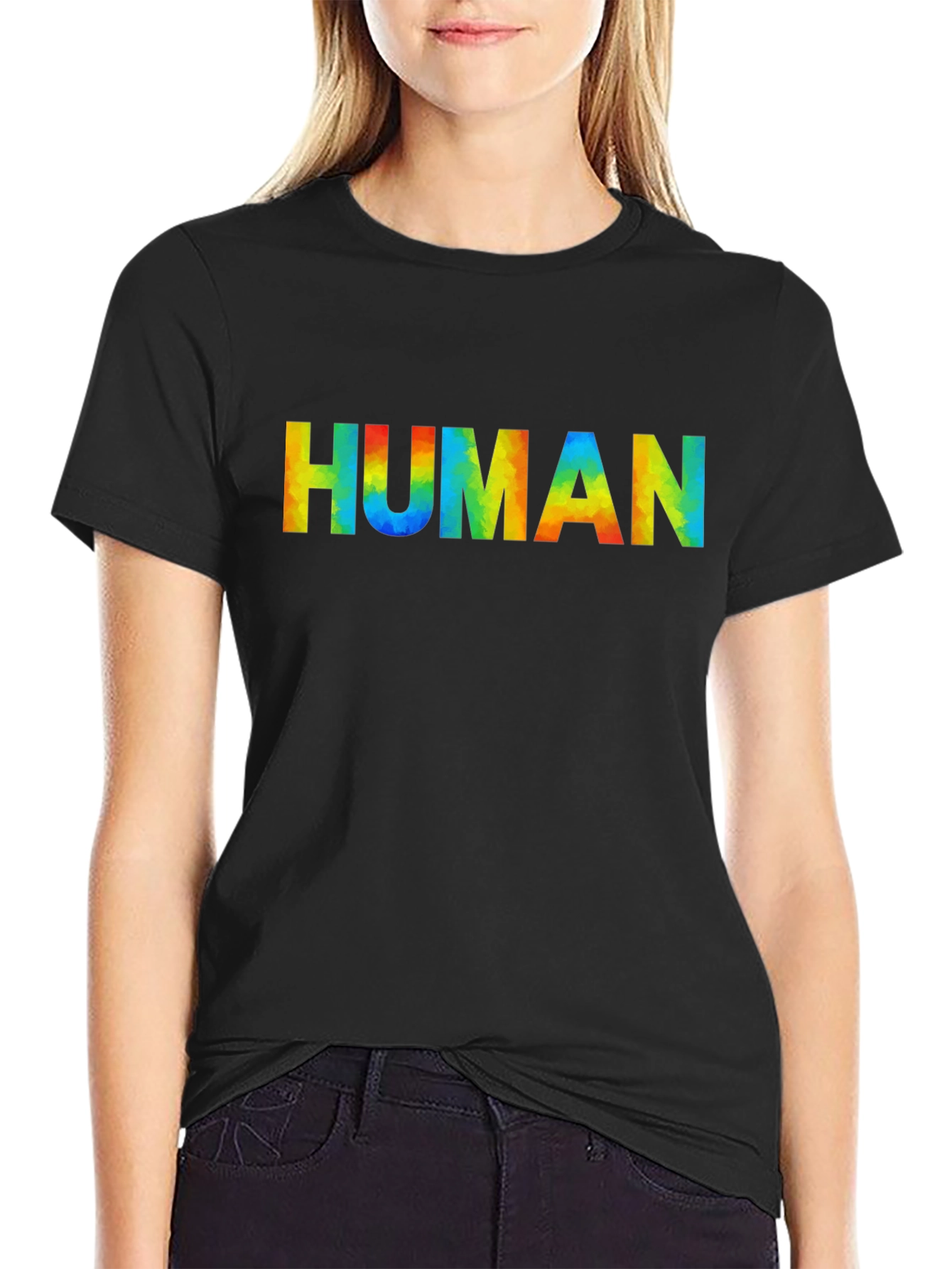 Rainbow Human Graphic Tee - Pride Month Shirt
