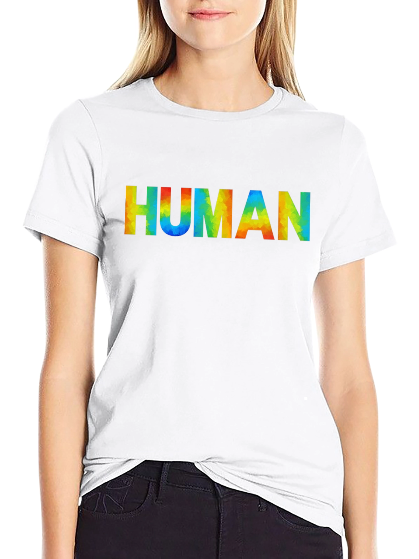 Rainbow Human Graphic Tee - Pride Month Shirt