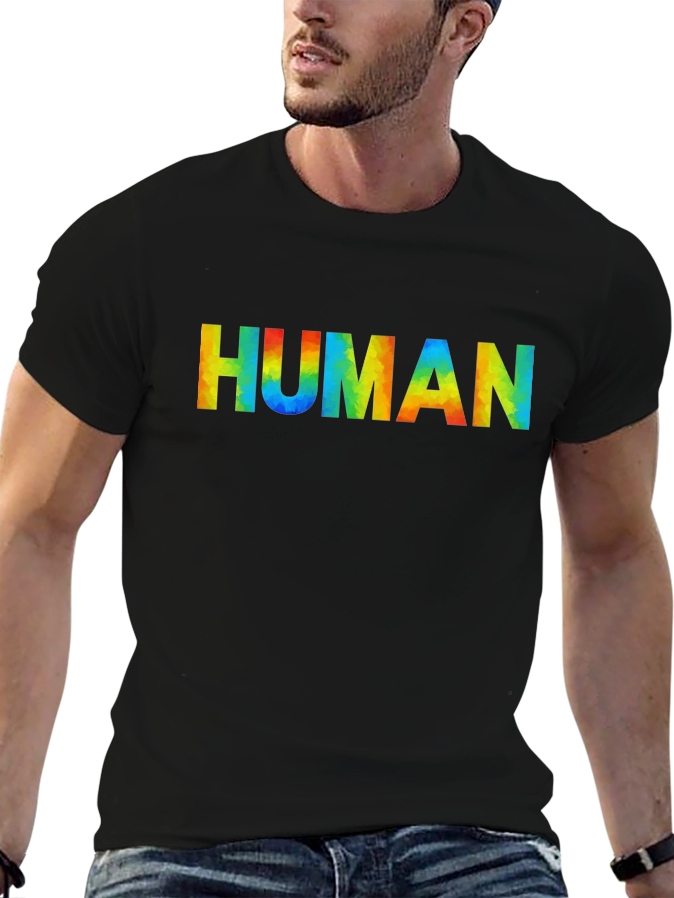 Rainbow Human Graphic Tee - Pride Month Shirt
