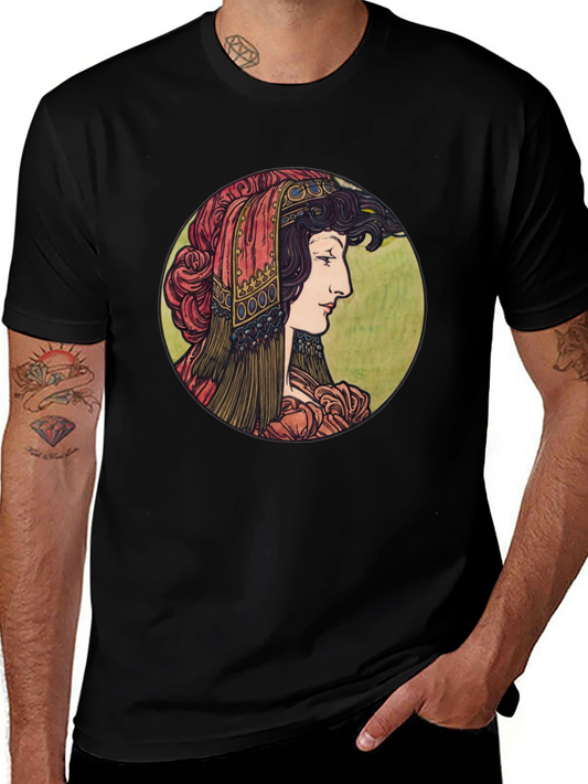Art Nouveau Woman T-Shirt - Stylish Vintage Design