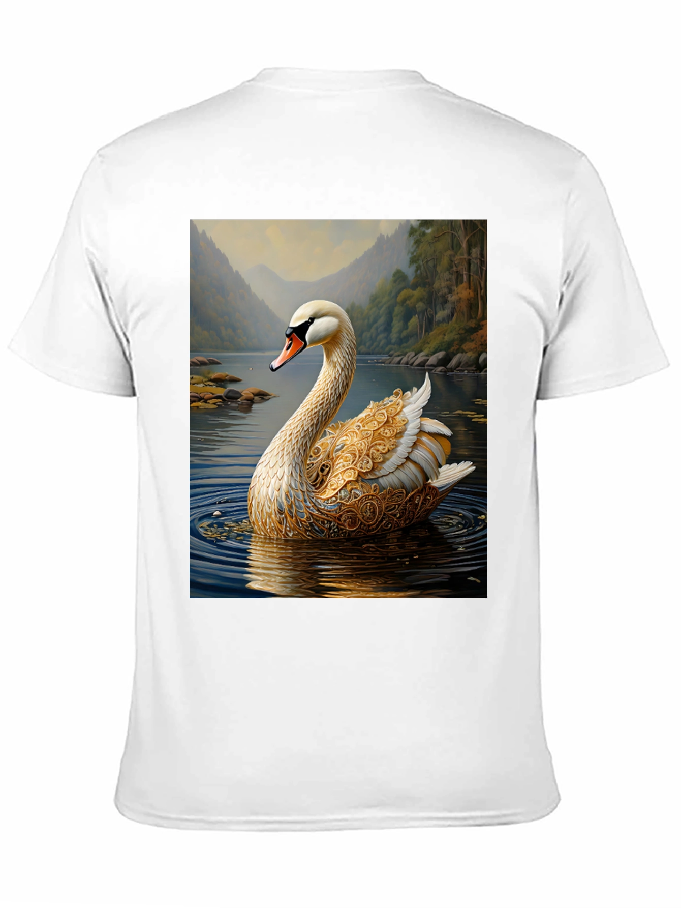 Swan Lake Graphic Tee - Elegant Nature Design